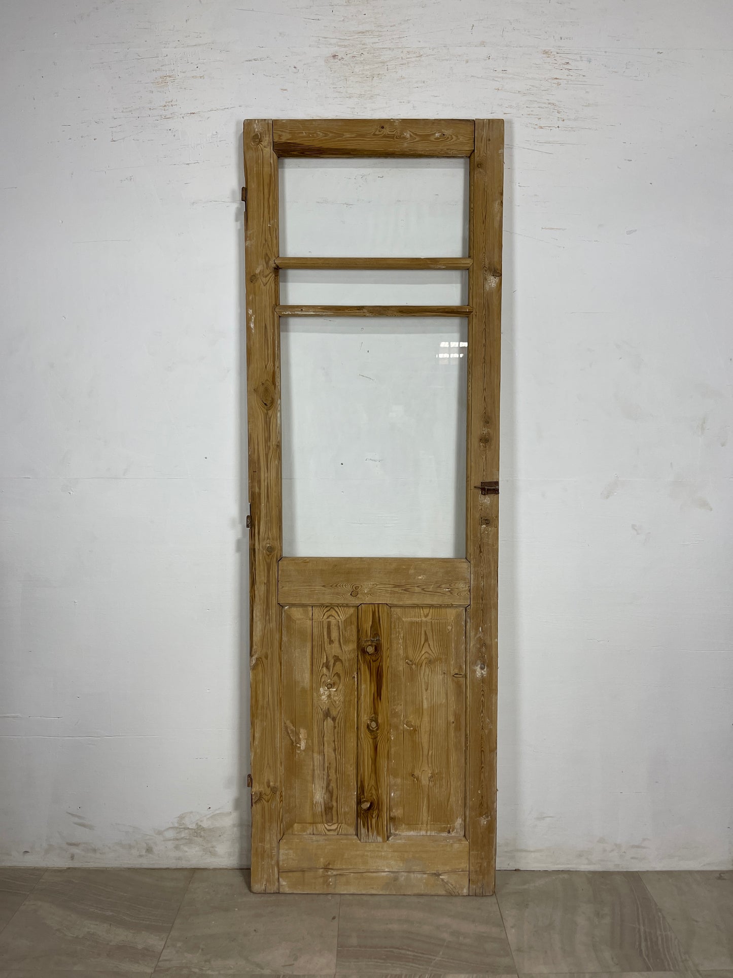 Antique French Panel Door with Glass ( 87.75 x 28.5) N171