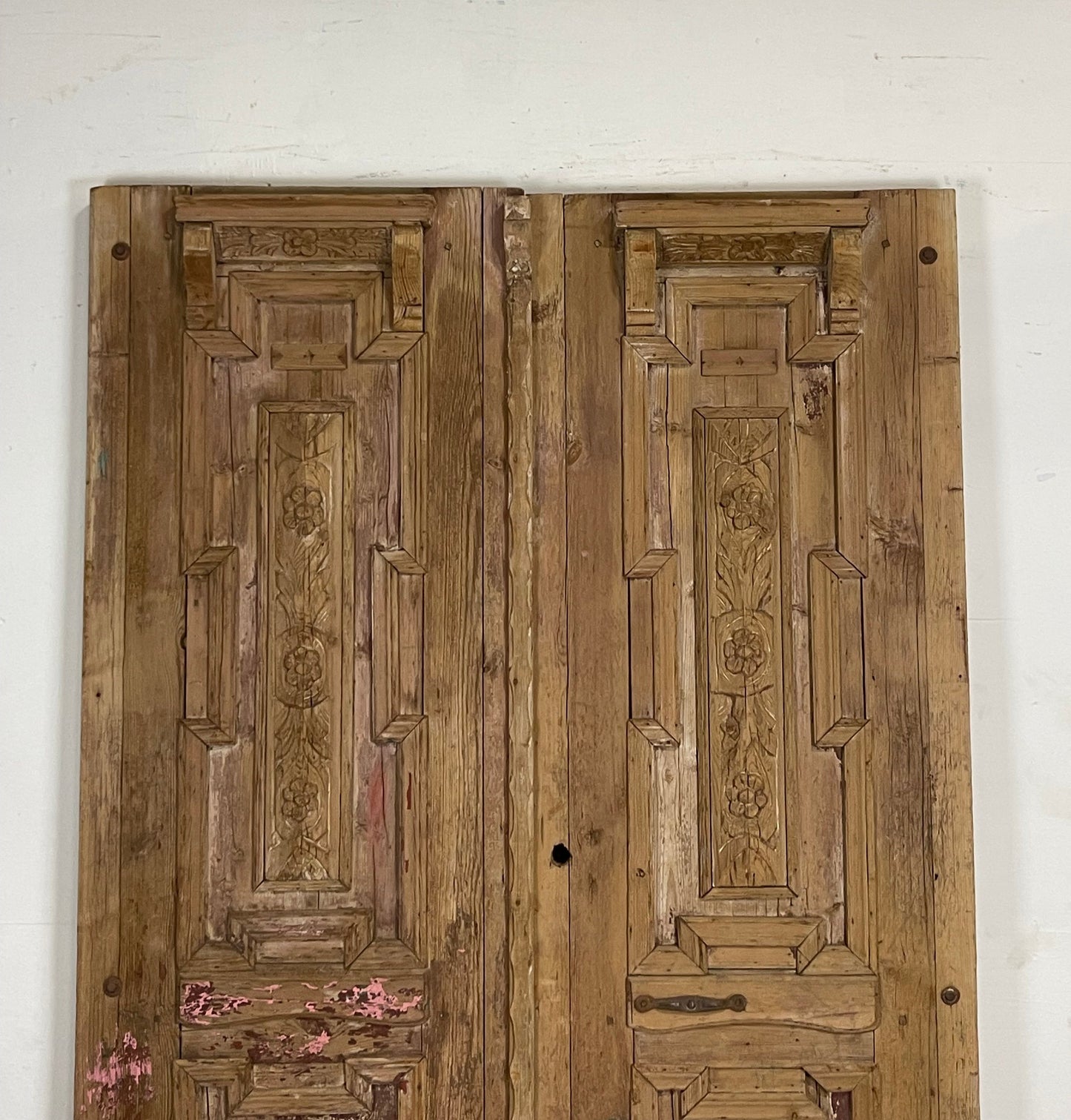 Antique French Panel Doors with Carving (93 x 54) N006