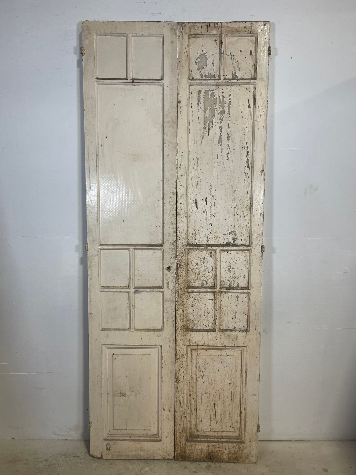 Antique French panel doors with glass (96x43.5) L263
