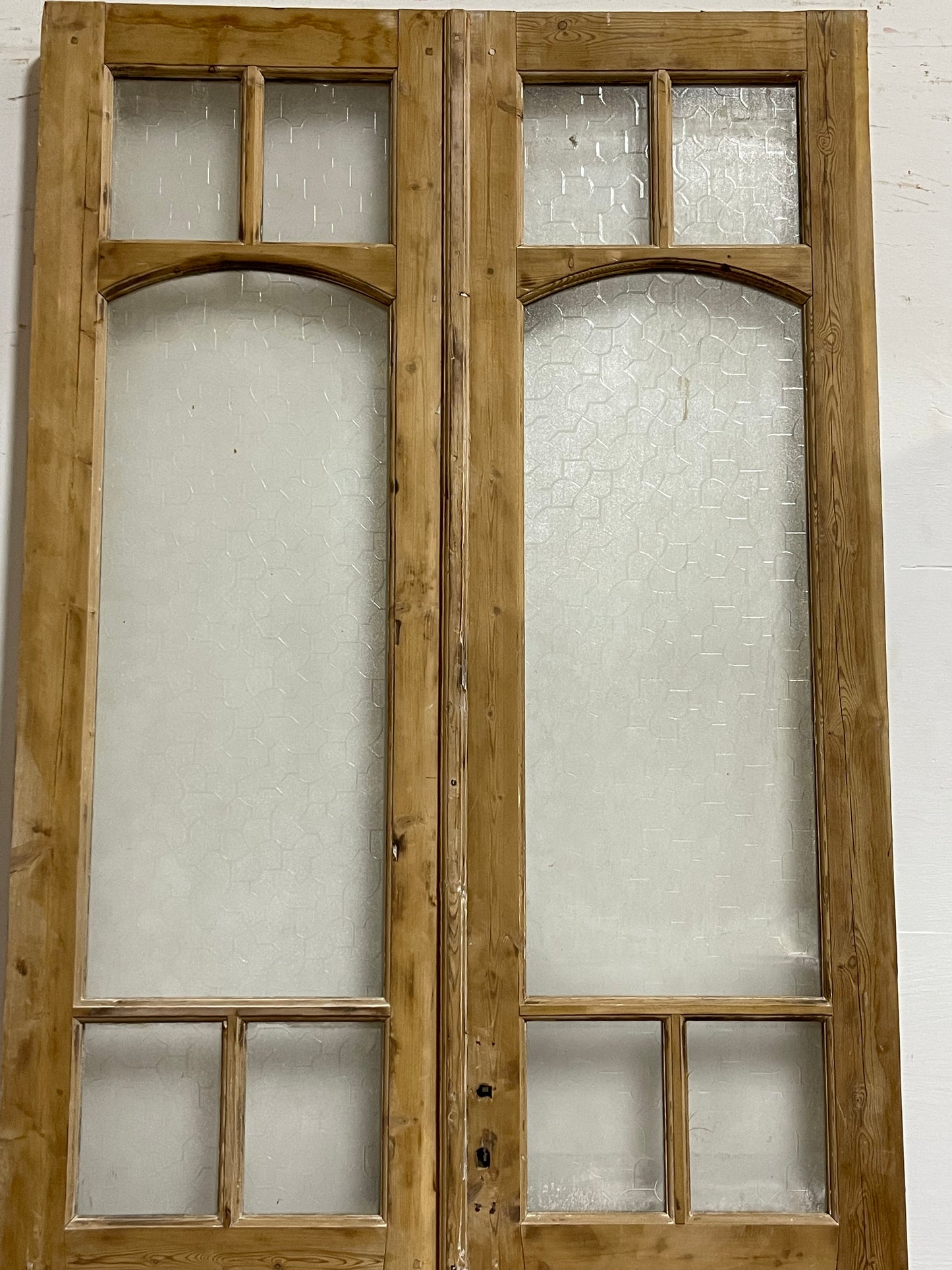 Antique French Panel Doors with Glass (96.75x43.75) J322