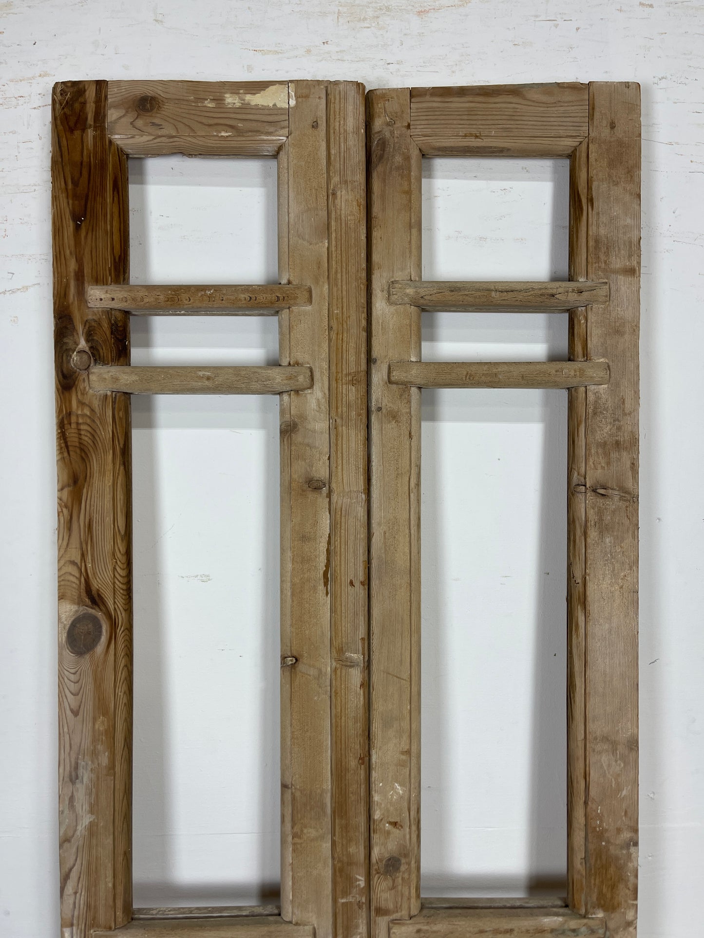 Antique French Panel Door with glass(86.75 x 28.25) O287