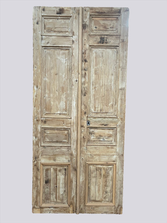 Antique  French Panel Door with Carving  (131.25x59.5) E996
