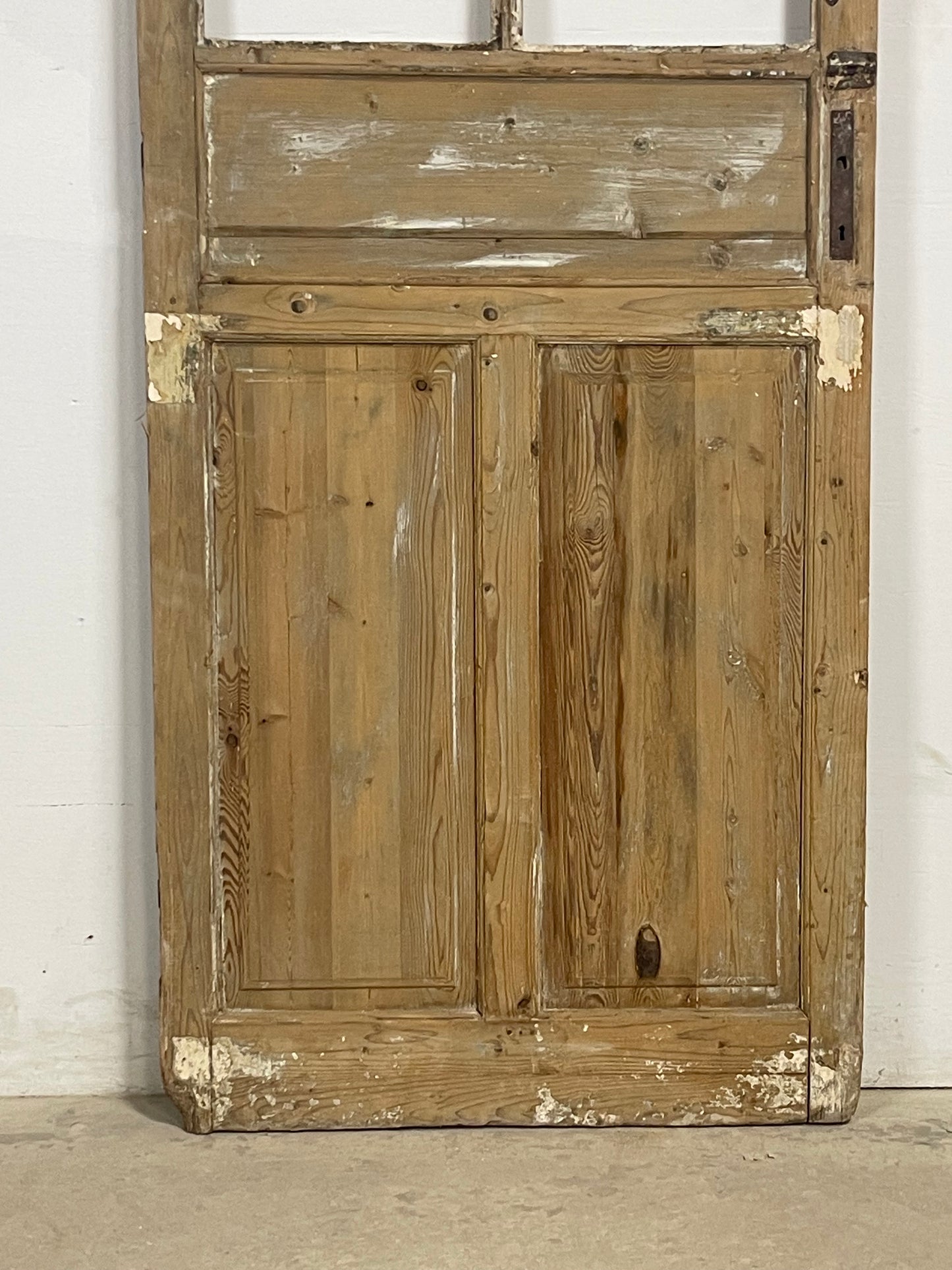 Antique French Panel Door with Glass  (85.25x31.25) M245
