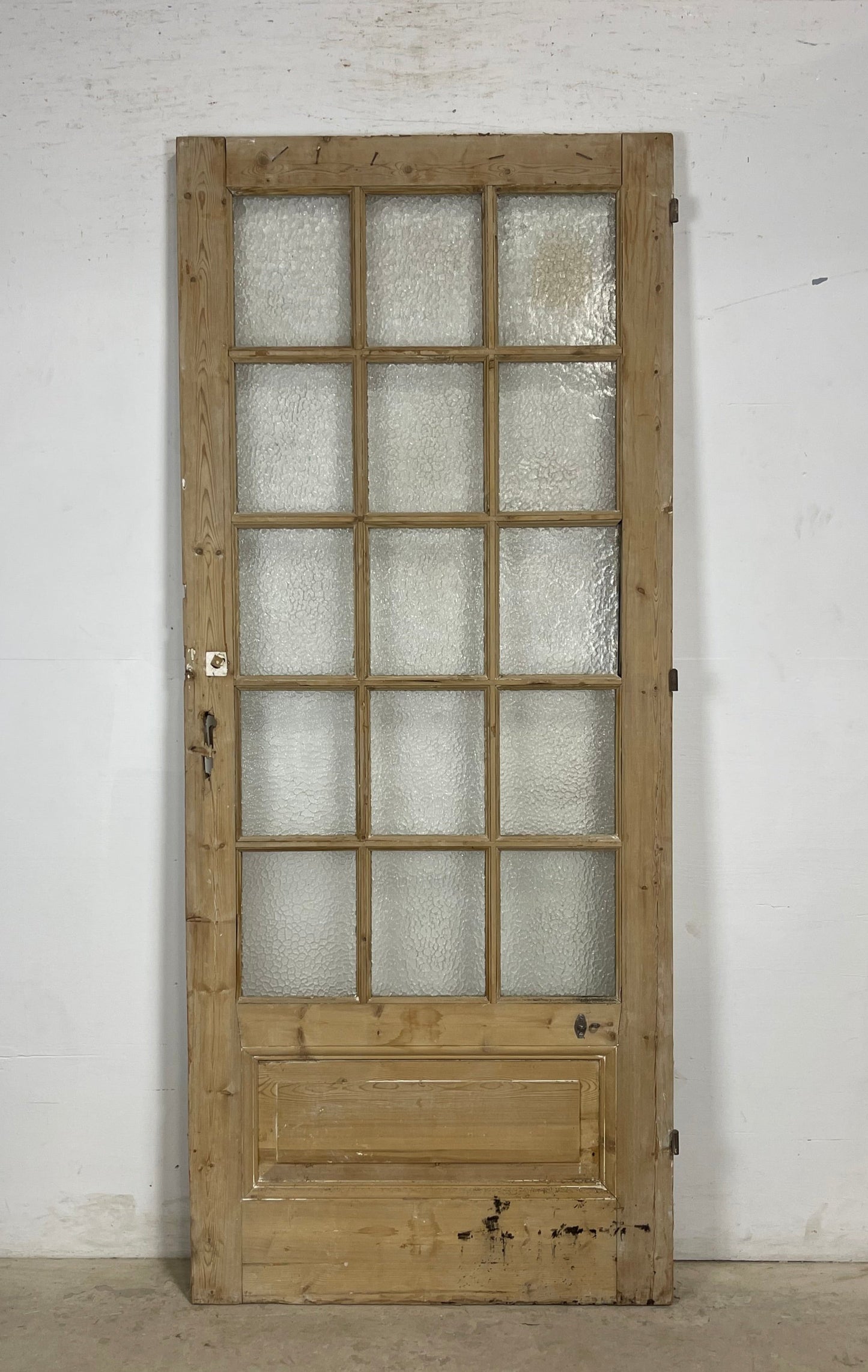 Antique French Panel Door with Glass (86.5x32.25) M213