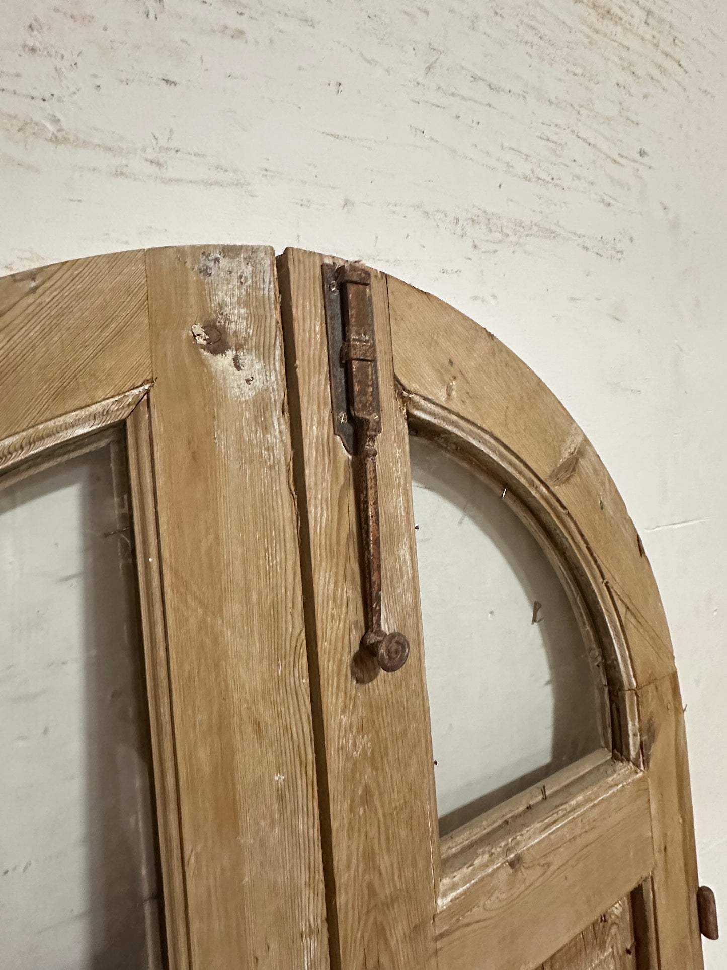 Antique French Panel Doors with glass (77x35.5) J922