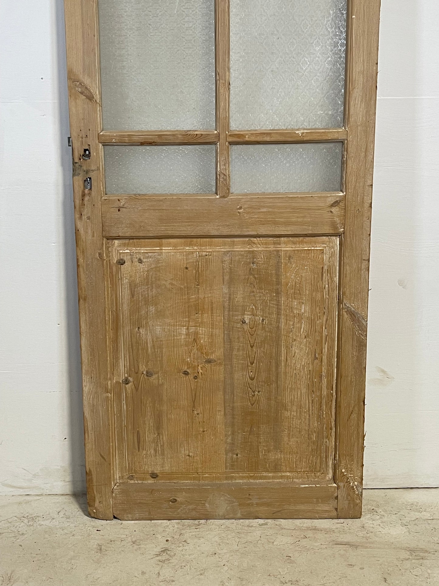 Antique French Panel Door with Glass  (87.5x32.25) L231