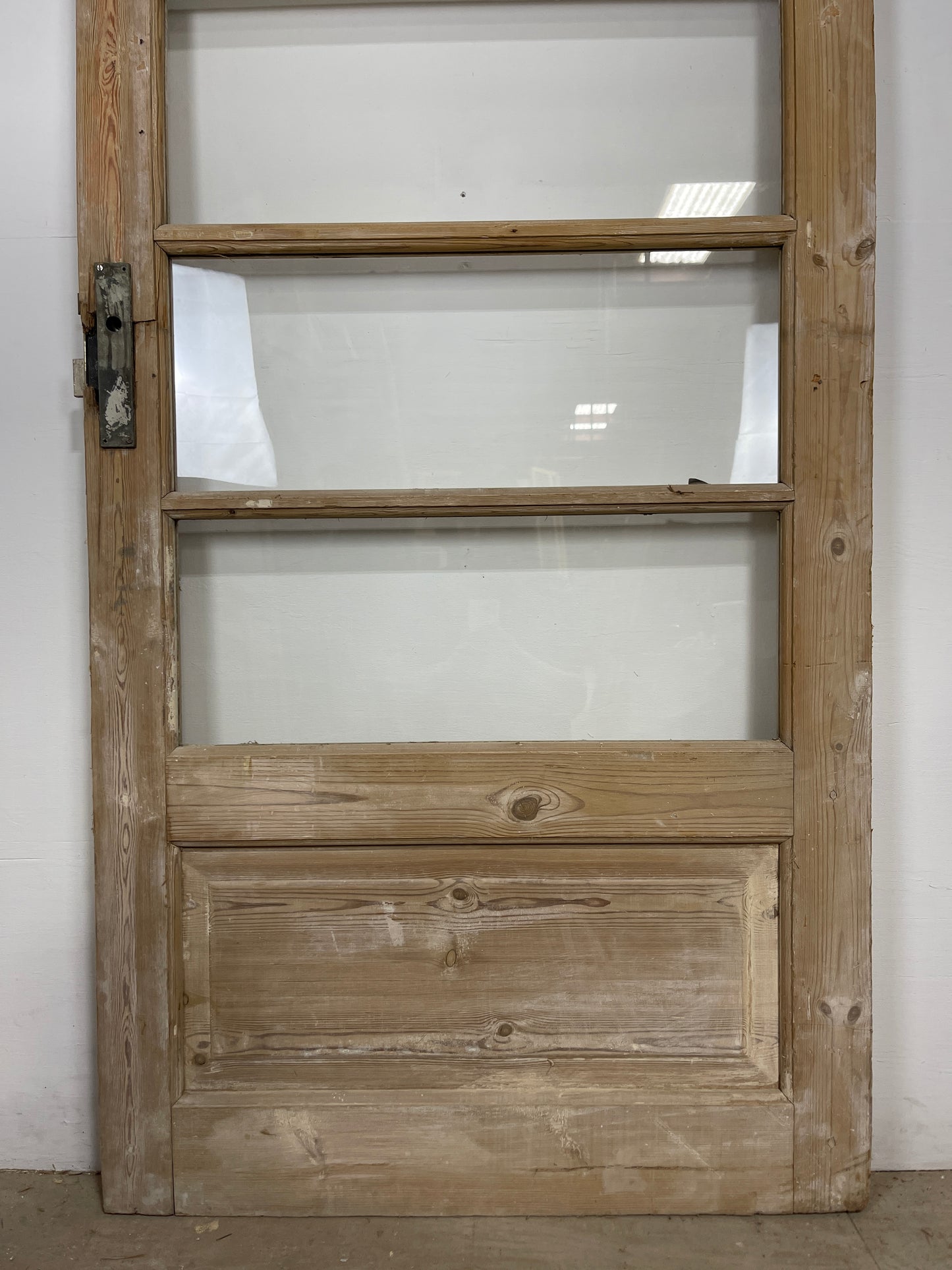 Antique French Panel Door - Single with glass (87.5x37) O273