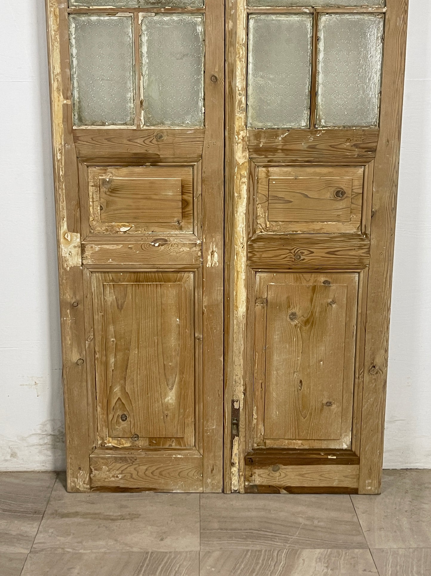 Antique French Panel Doors with Glass   ( 93.5 x 37.75)N225