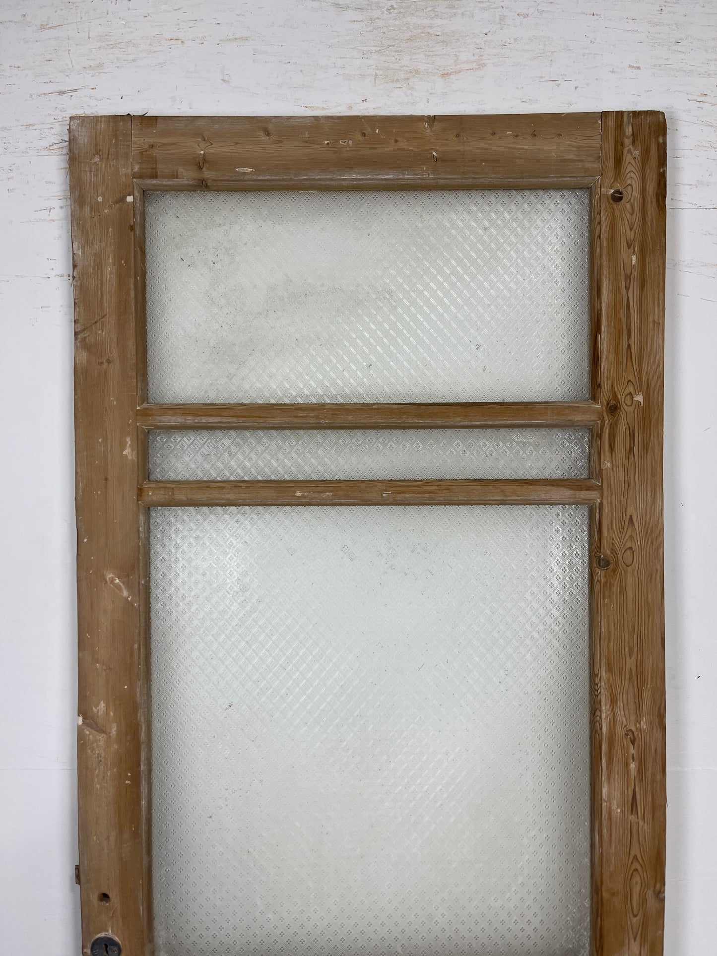 Antique French Panel Door - Single with glass (88x34.5) O272