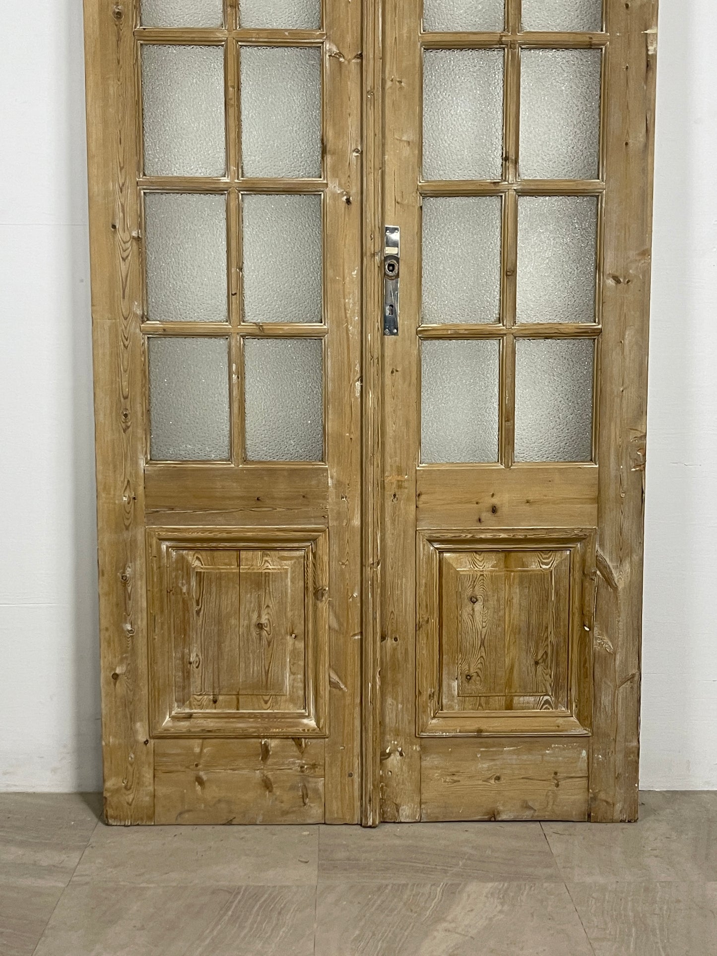 Antique French panel doors with Glass (98.5 x 43.5) O62