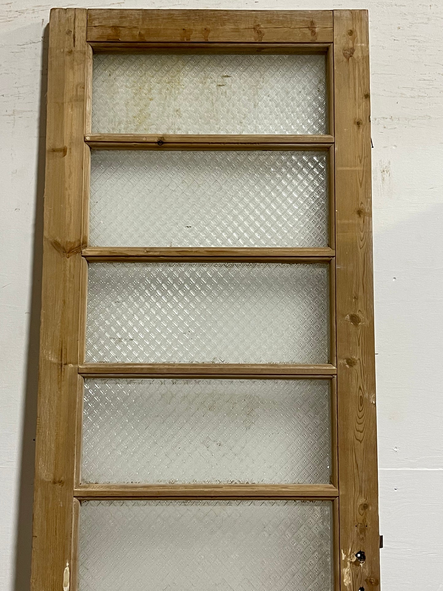 Antique French Panel Door with Glass (89x28.5) J909