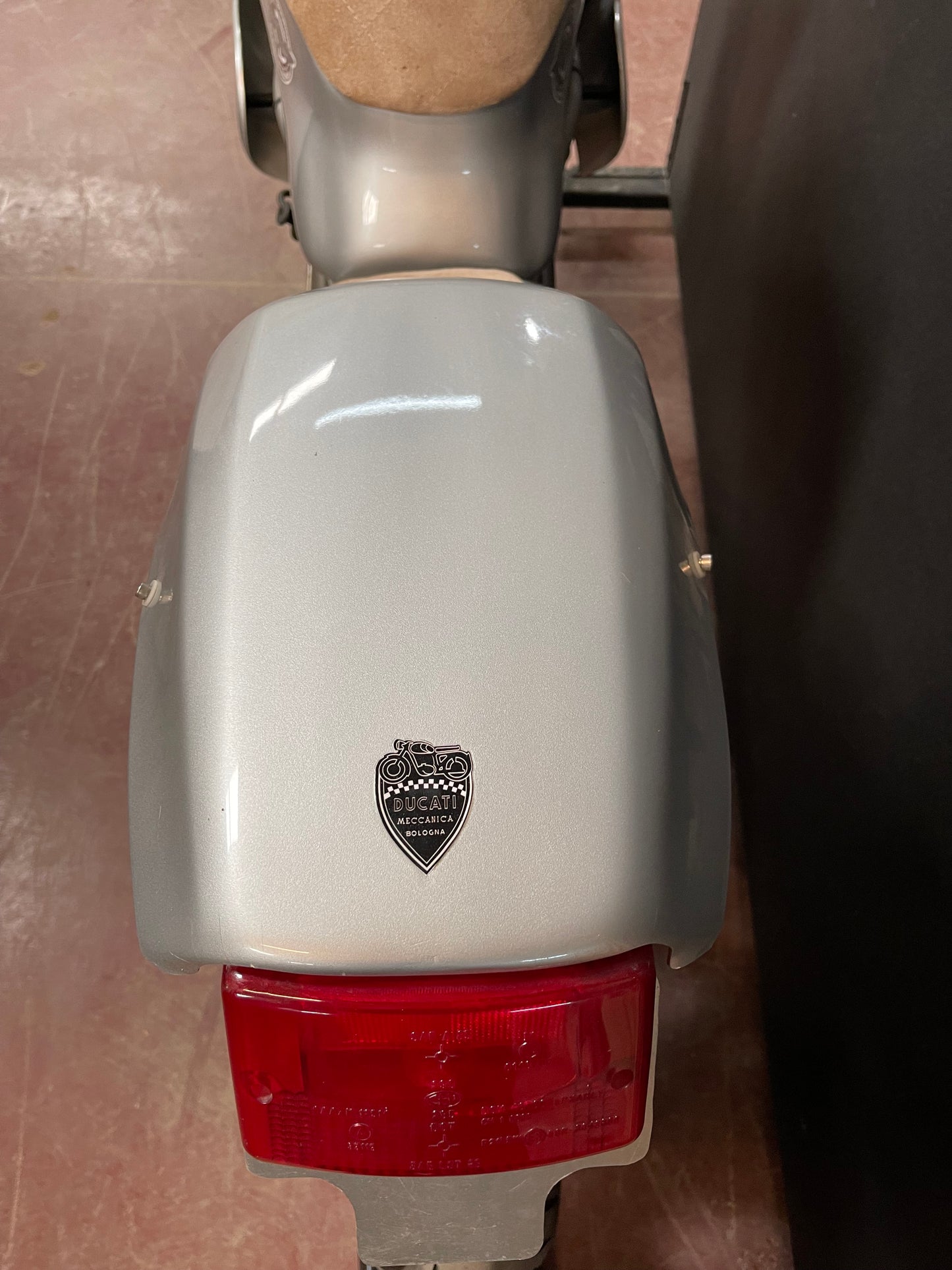 Silver Ducati Motorcycle