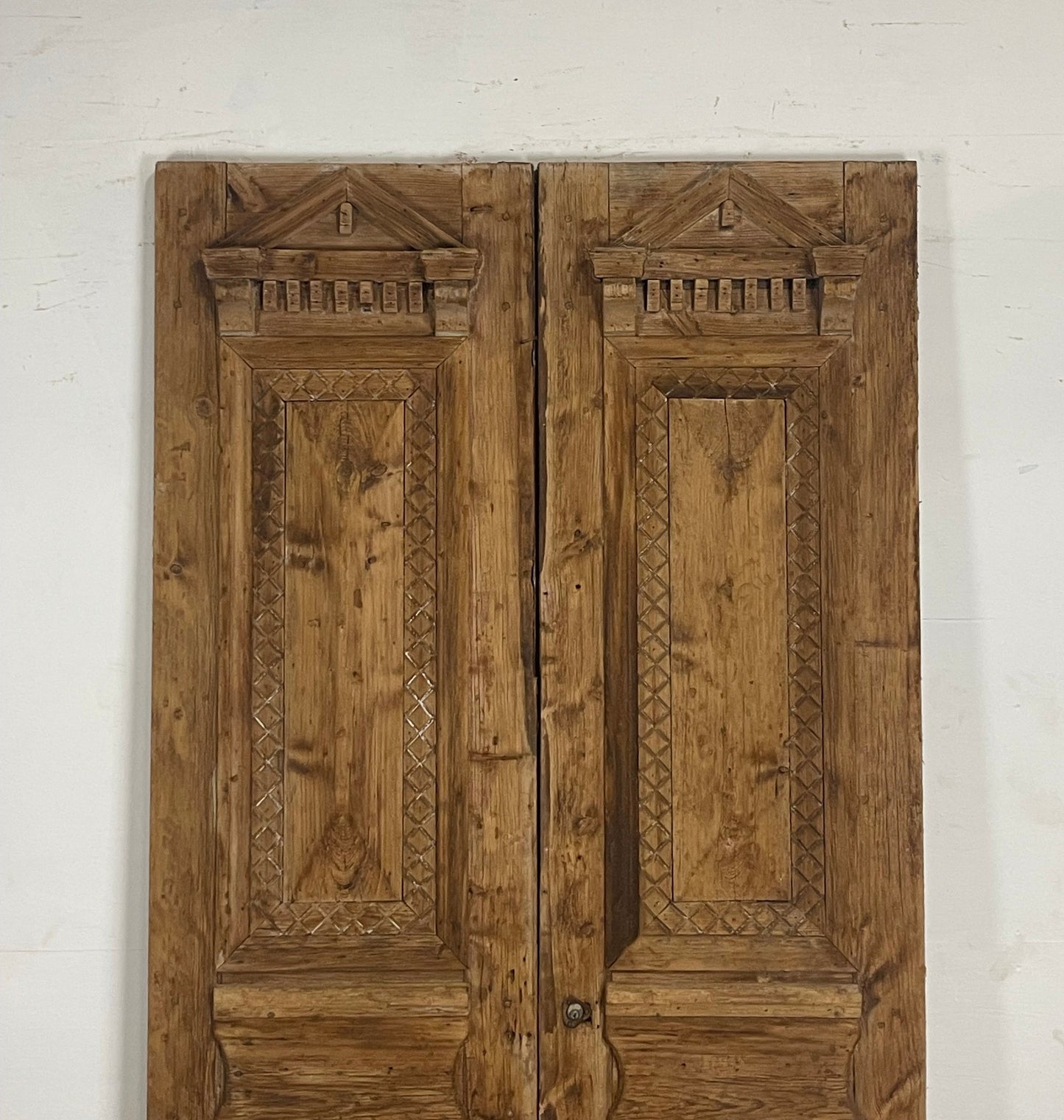 Antique French Panel Doors with Carving (94.25 x 44) N011