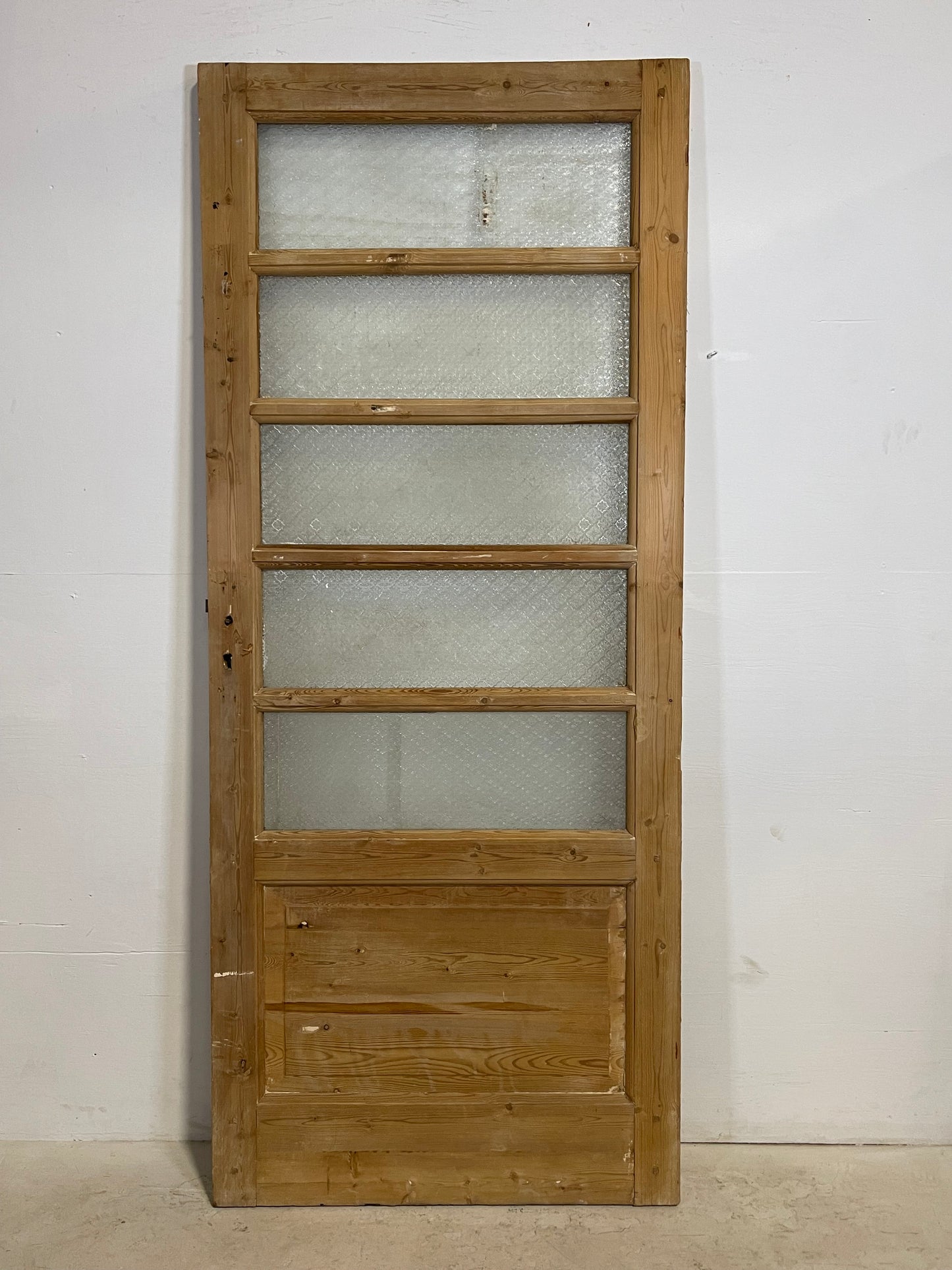 Antique French Panel Door with Glass  (85.25x35.75) L248