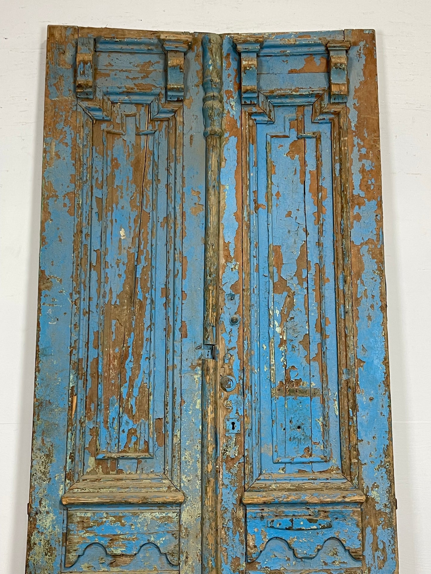 Antique French Panel Doors with Carving (97.25 x 42.25) M024