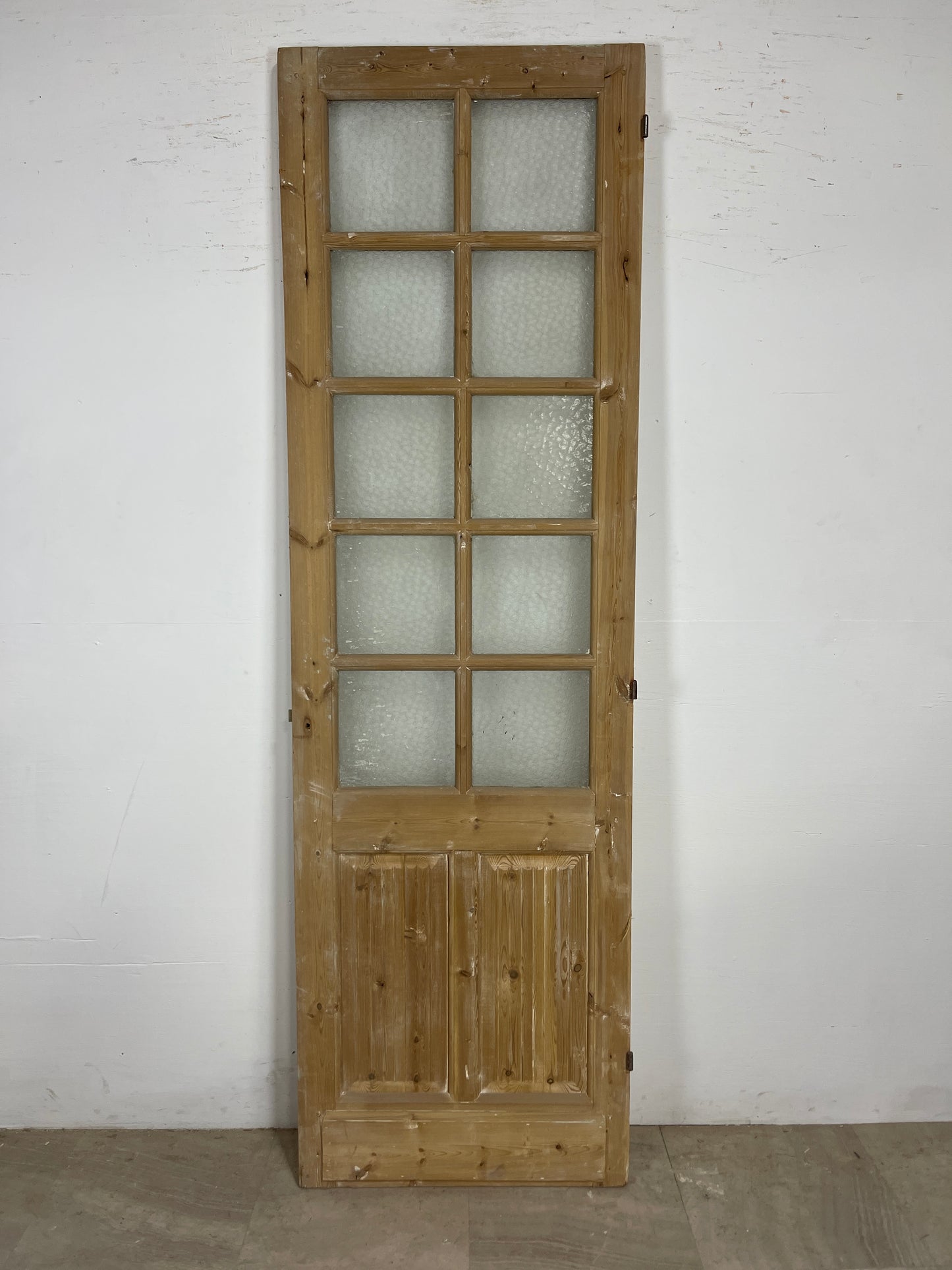 Antique French Panel Door with Glass (95x28) O120