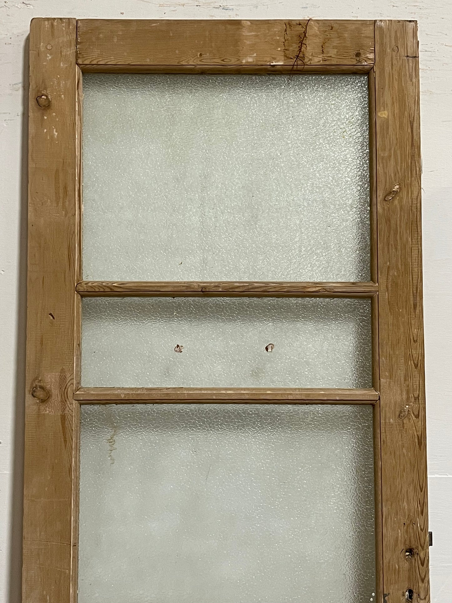 Antique French Panel Door with Glass (85x31.25) J920