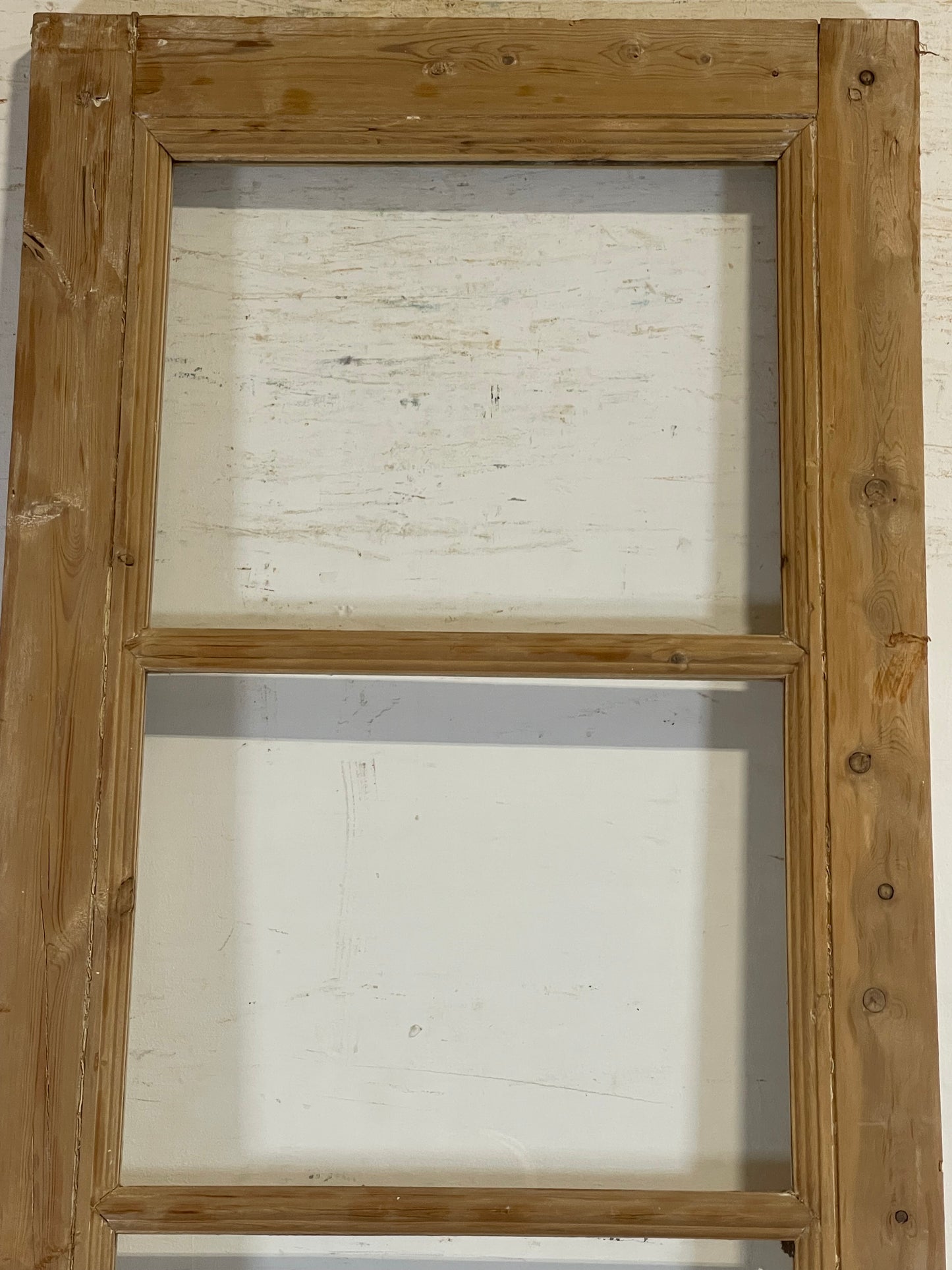 Antique French Panel Door with Glass (94.25x26) L148s