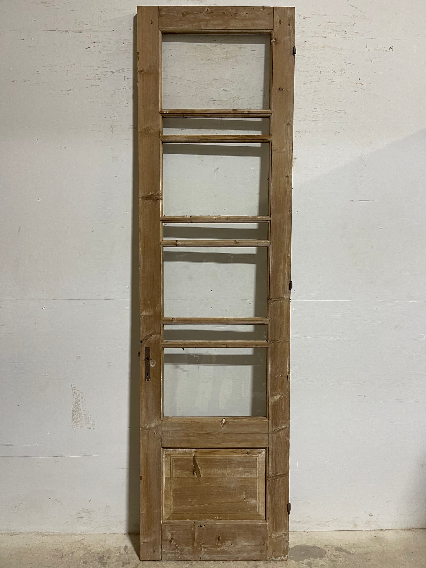 Antique French Panel Door with Glass (99.5x27.75) J911