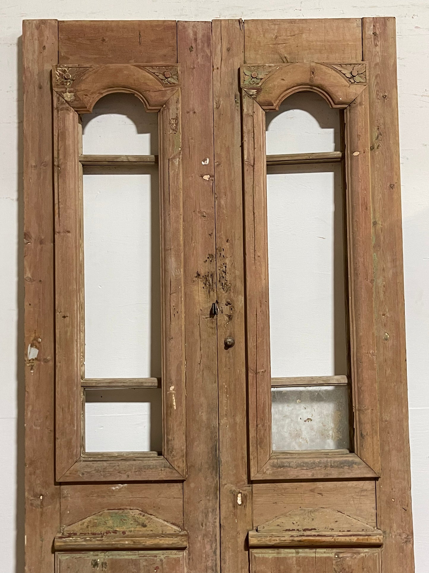 Antique French Panel Doors with Glass (97.25x46.50) J306