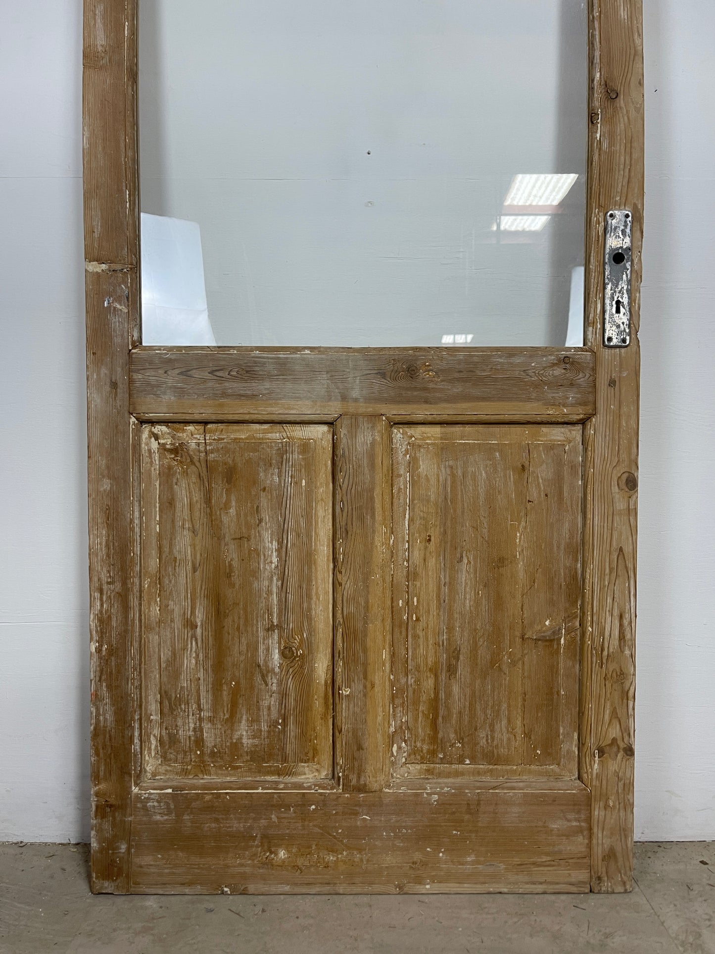 Antique French Panel Door - Single with glass (90x35.75) O254