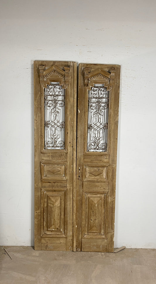 Antique French panel doors with Metal (100 x 44) P72