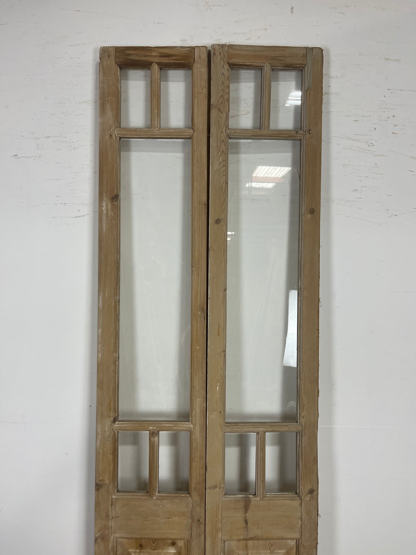 Antique French panel doors with Glass (99x 28.75) O112