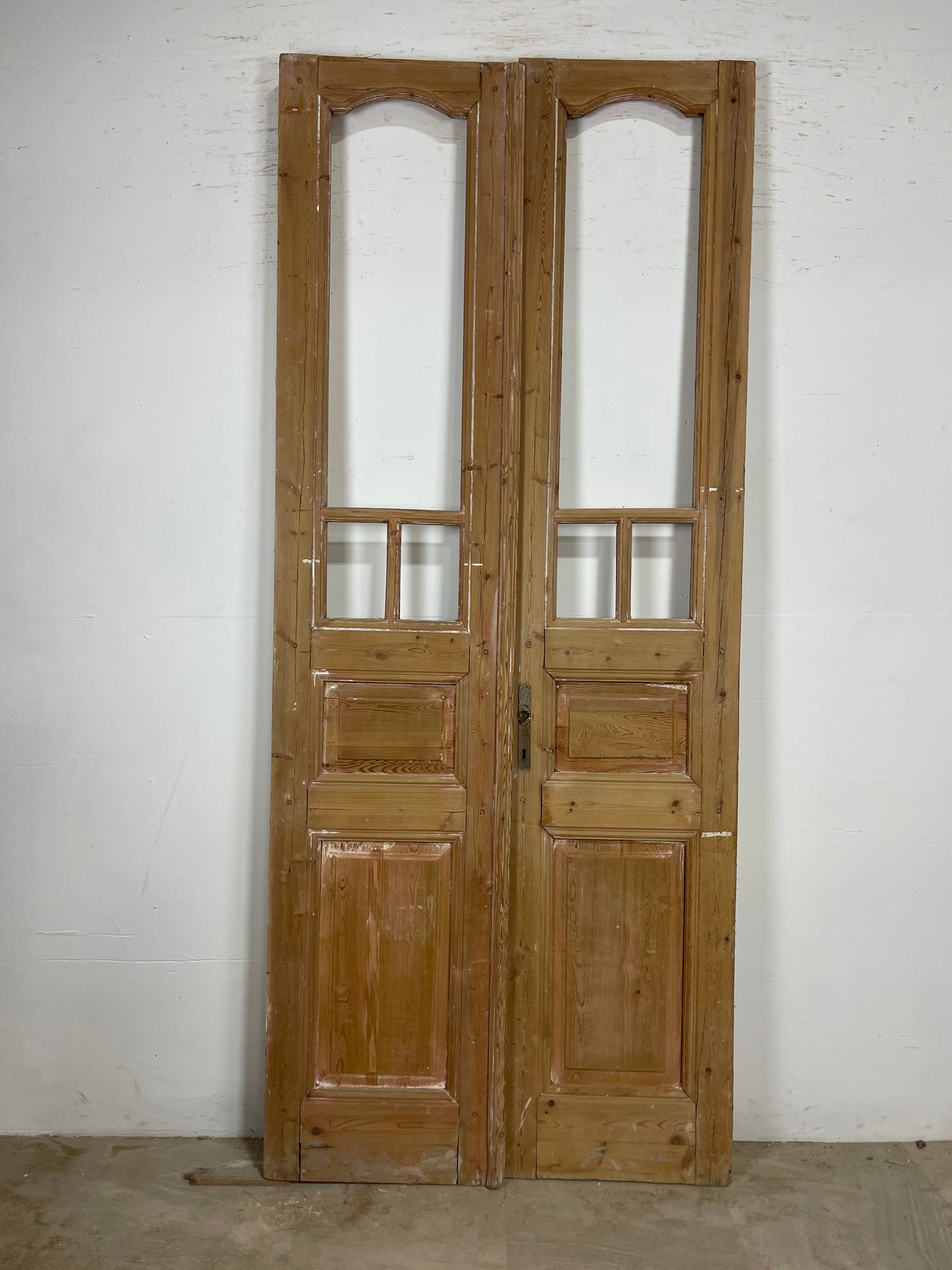 Antique French Panel Door with glass (94 x 39.25) O288