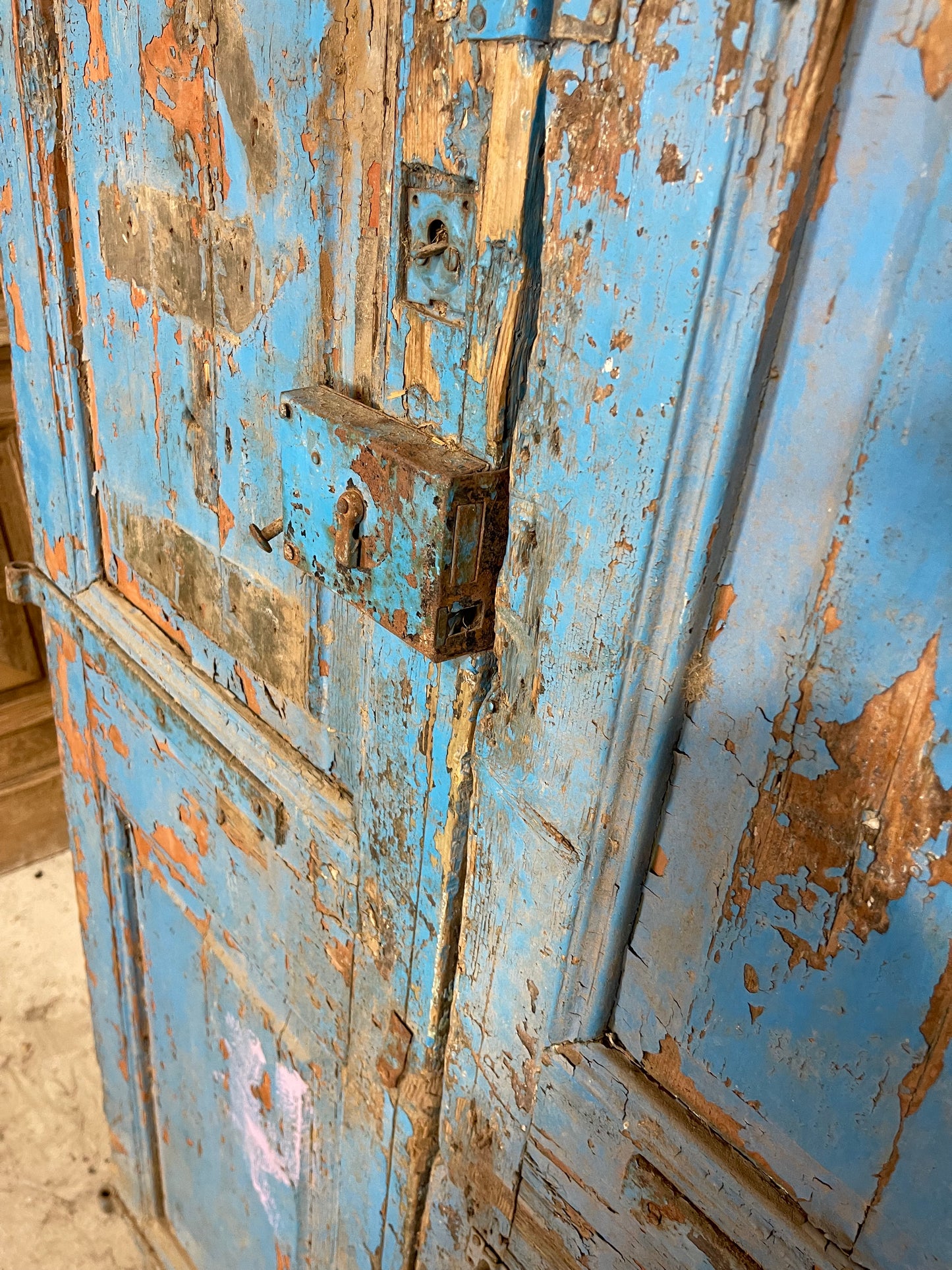 Antique French Panel Doors with Carving (97.25 x 42.25) M024