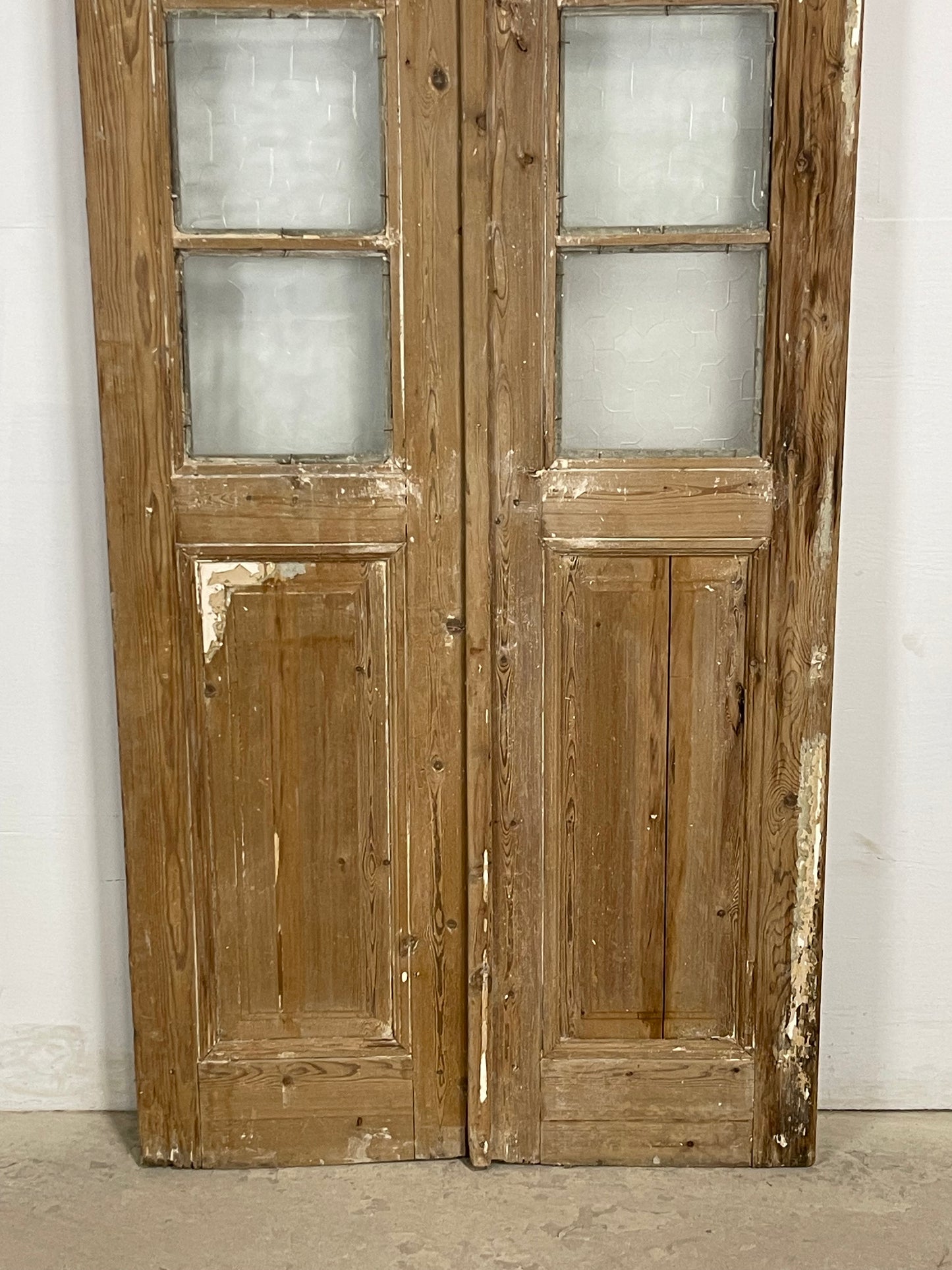 Antique French Panel Doors with glass (93x35.25) M121