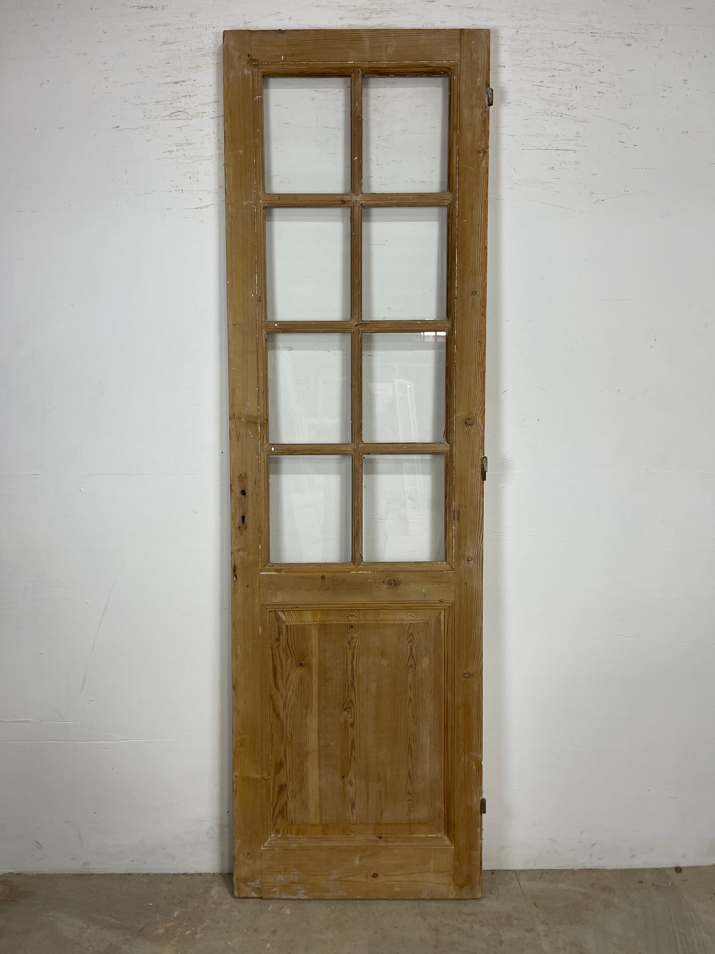 Antique French Panel Door - Single with glass (93.75x27.5) O283