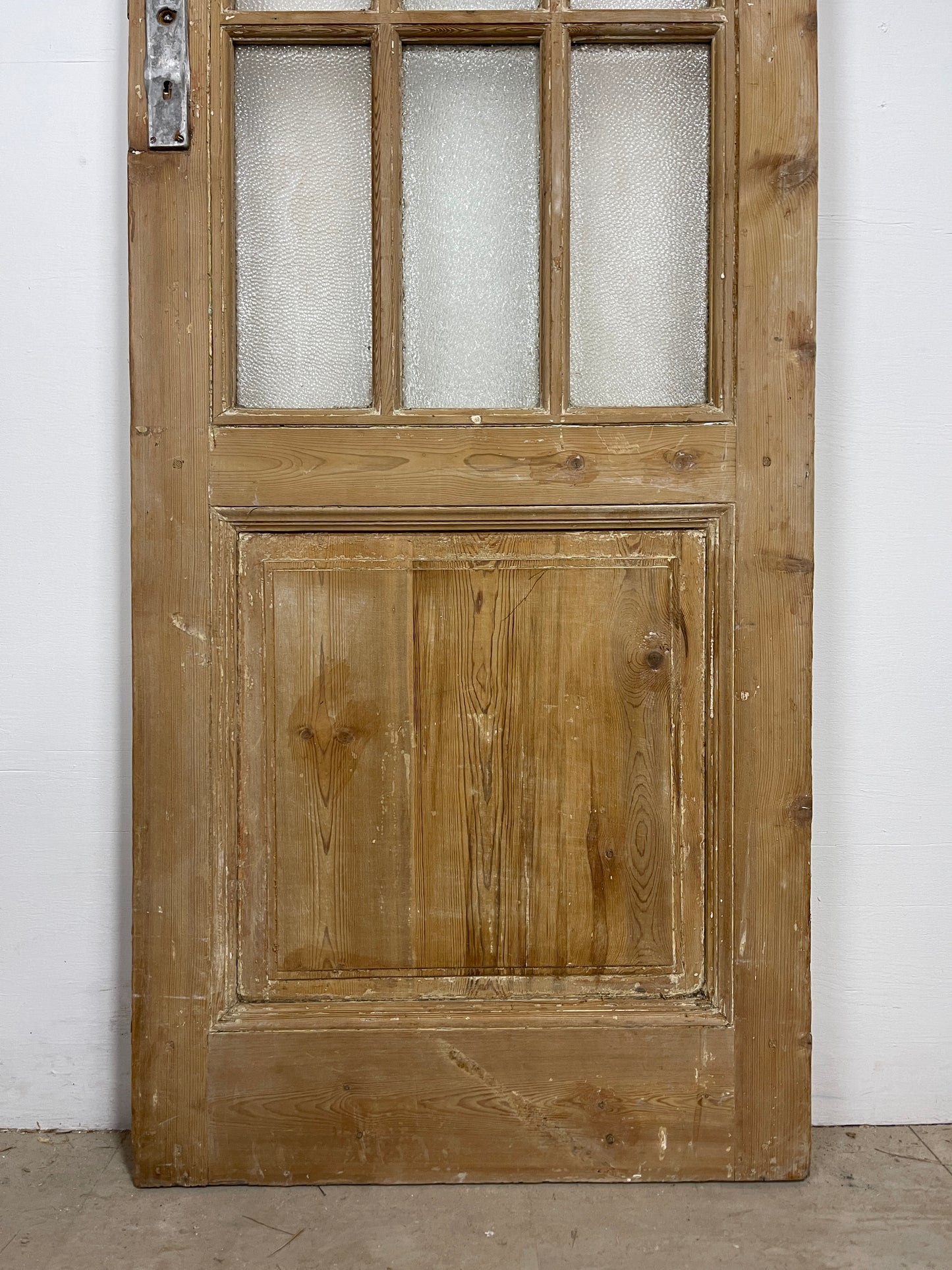 Antique French Panel Door - Single with glass (83.25x28.25) O265