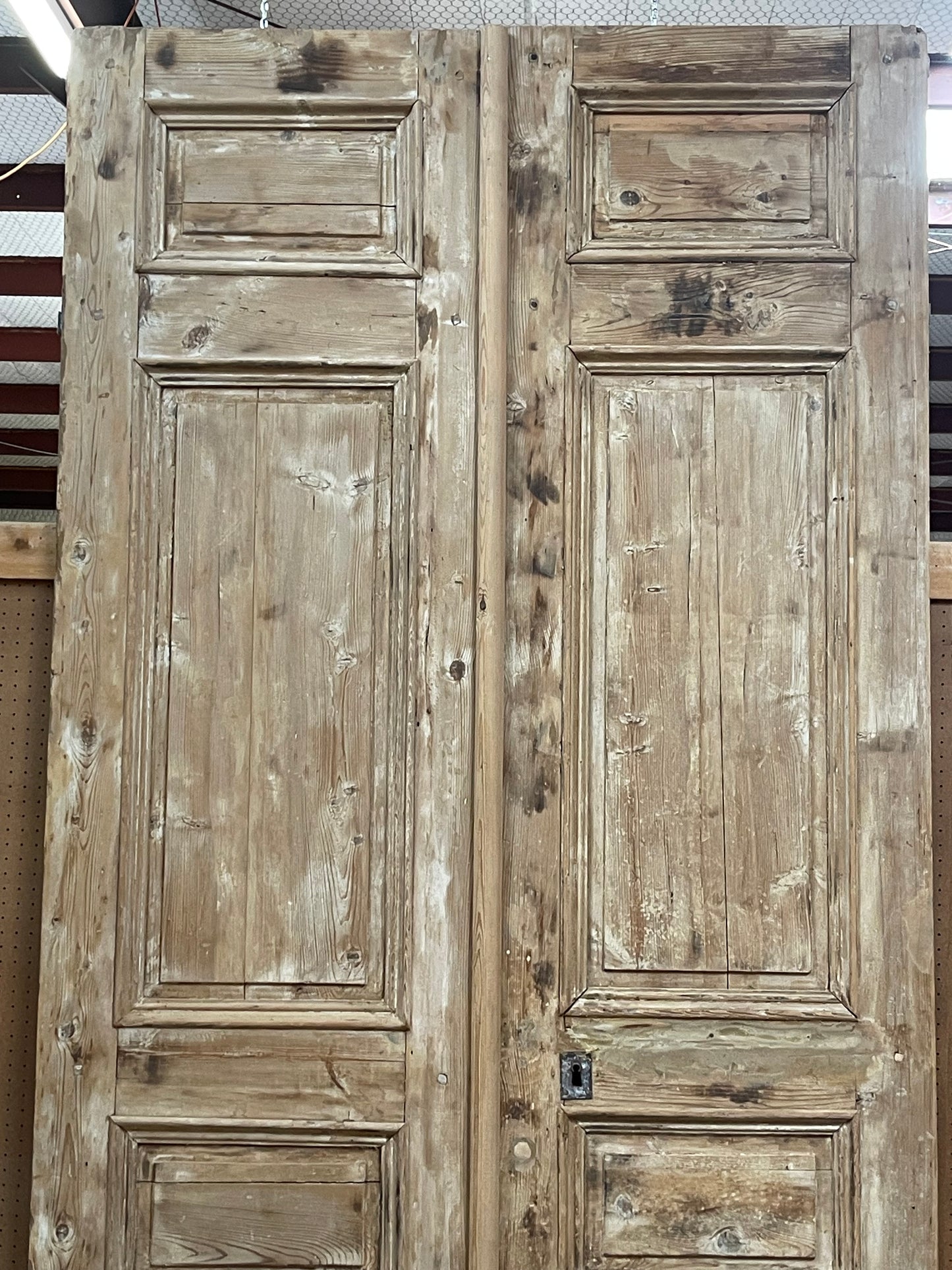 Antique French Panel Door with Carving (131.25x59.5) E996