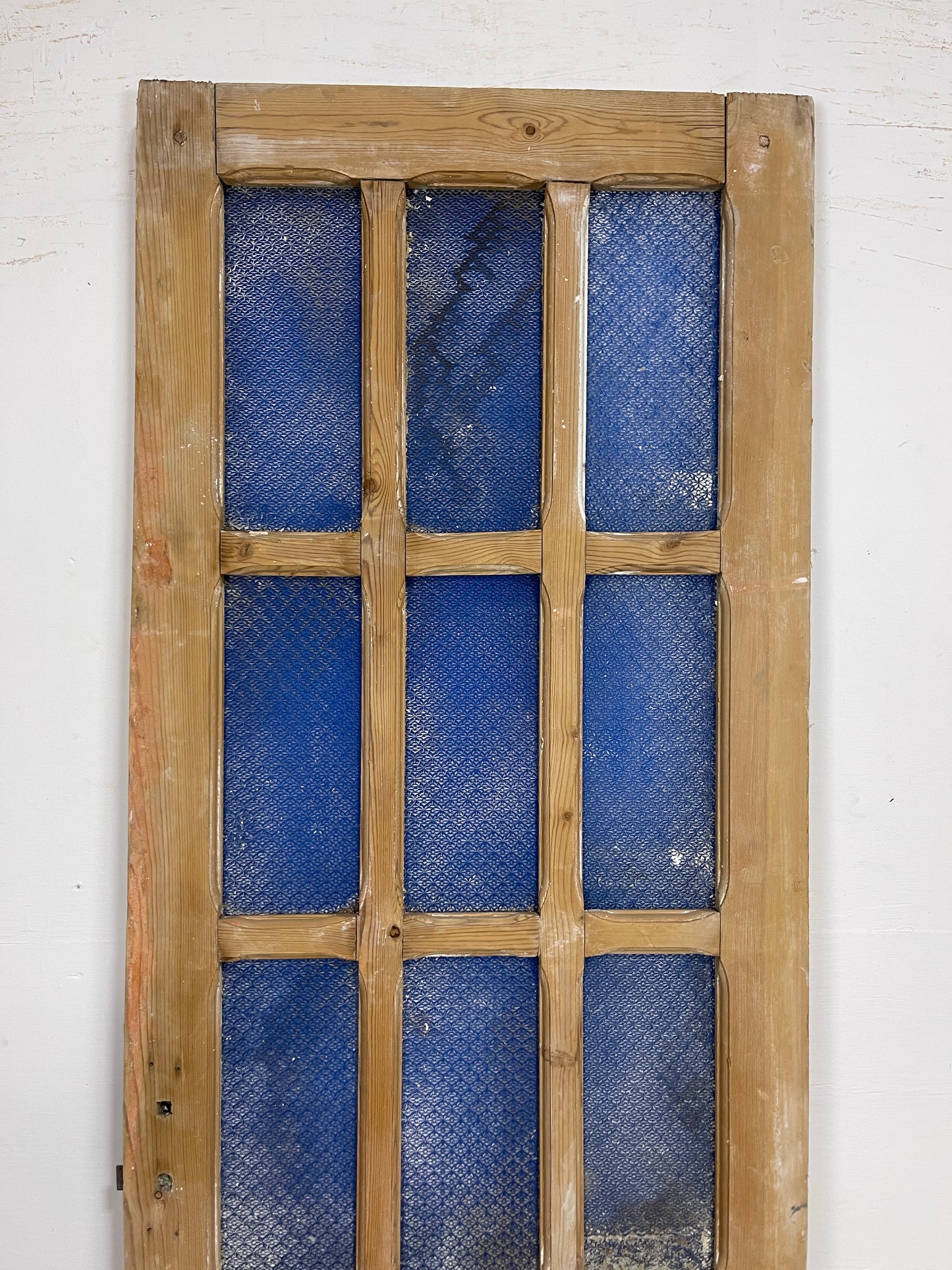 Antique French Panel Door - Single with glass (83x27.5) O250