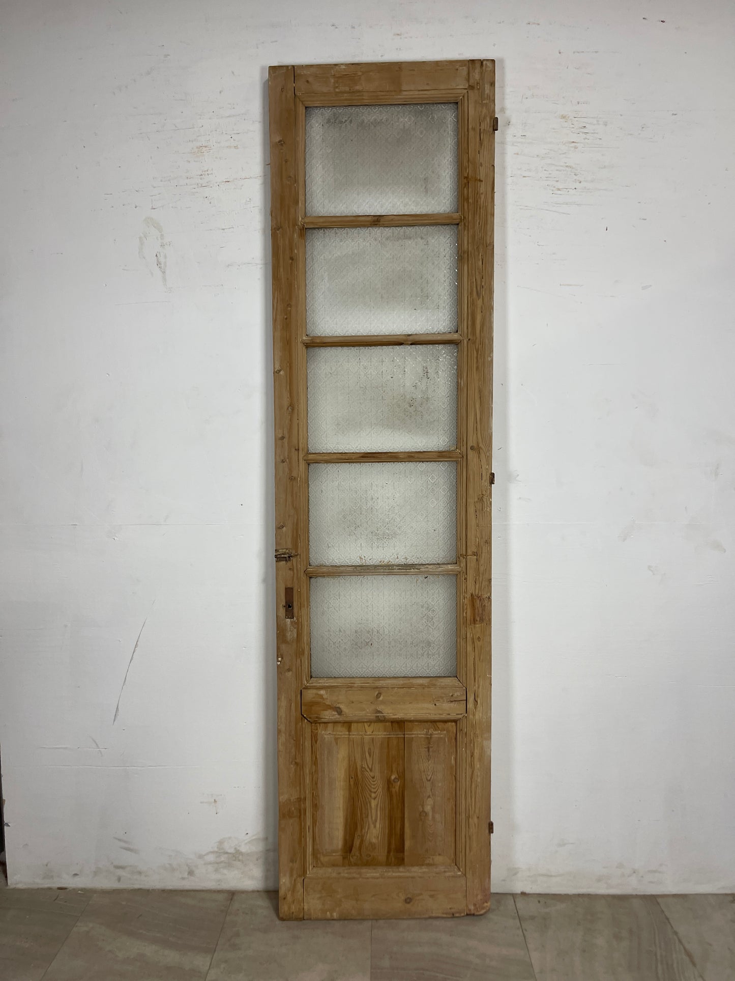 Antique French Panel Door with Glass (101 x 25.75) N230