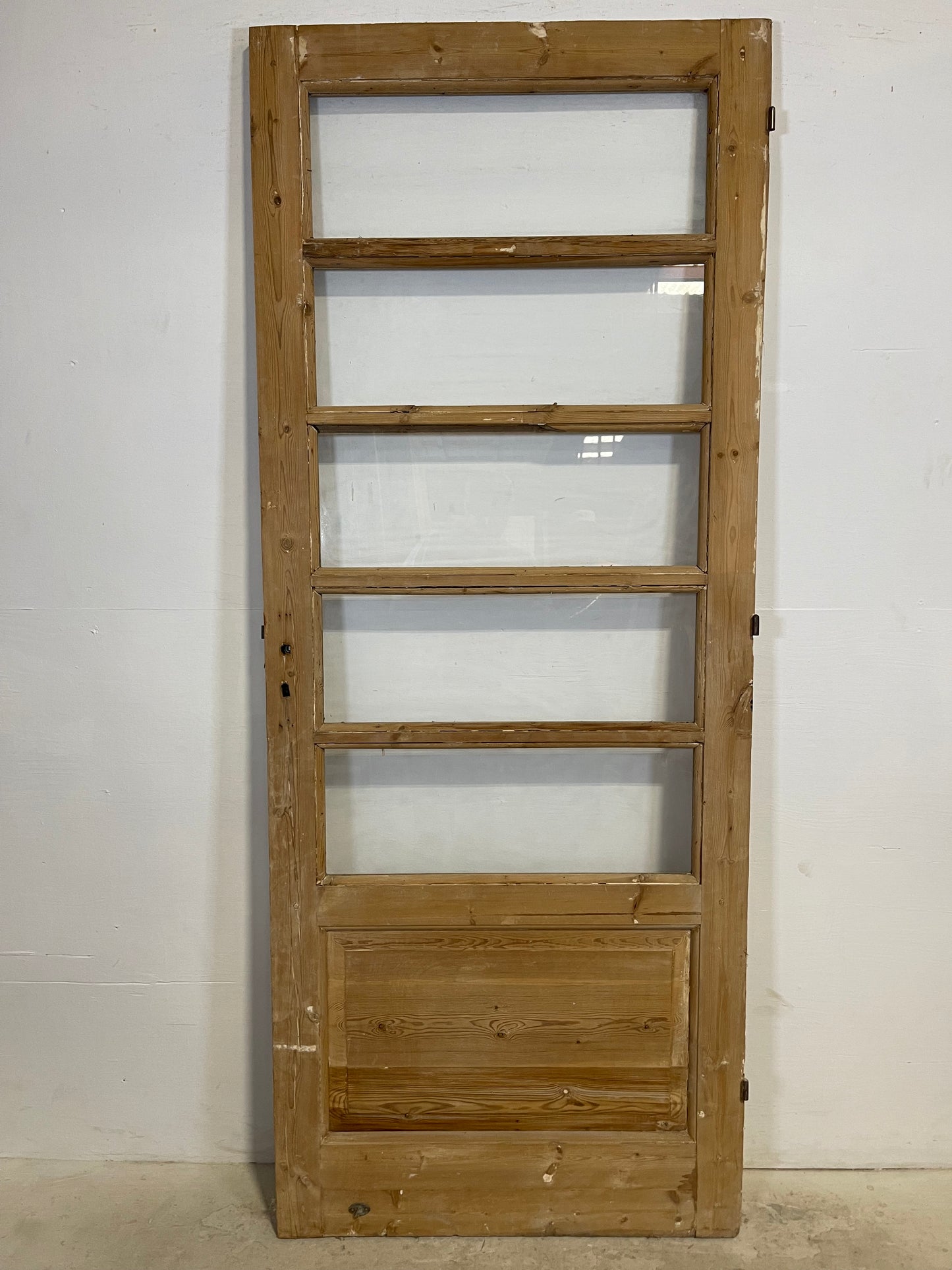 Antique French Panel Door with Glass (88.75x35.75) L302