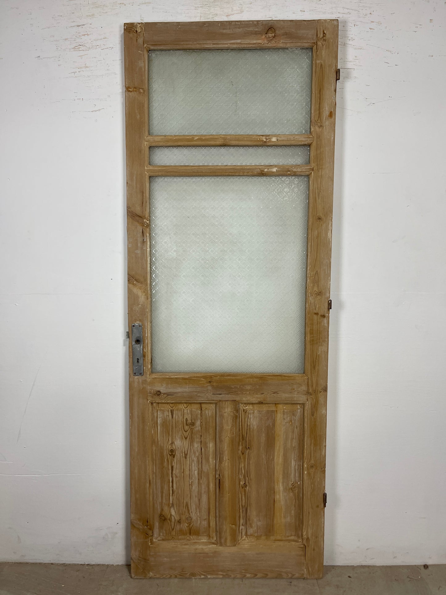 Antique French Panel Door - Single with glass (89x32.25) O264