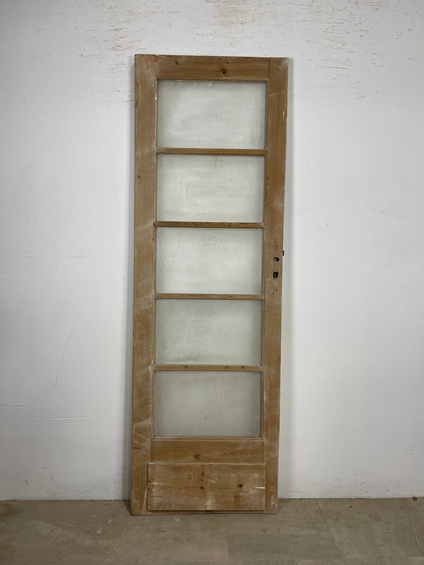 Antique French Panel Door - Single with glass (84x27.5) O277