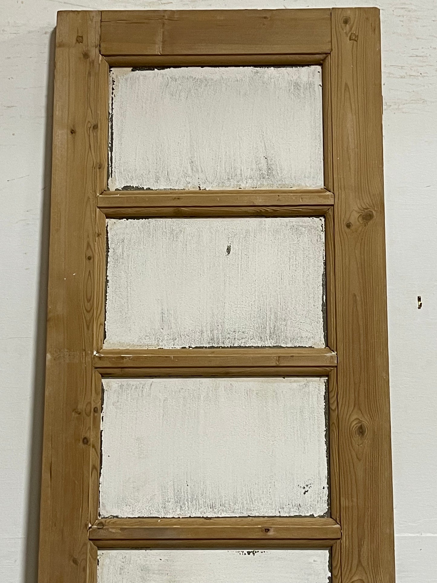 Antique French Panel Door with Glass (86.25x23.75) K319S
