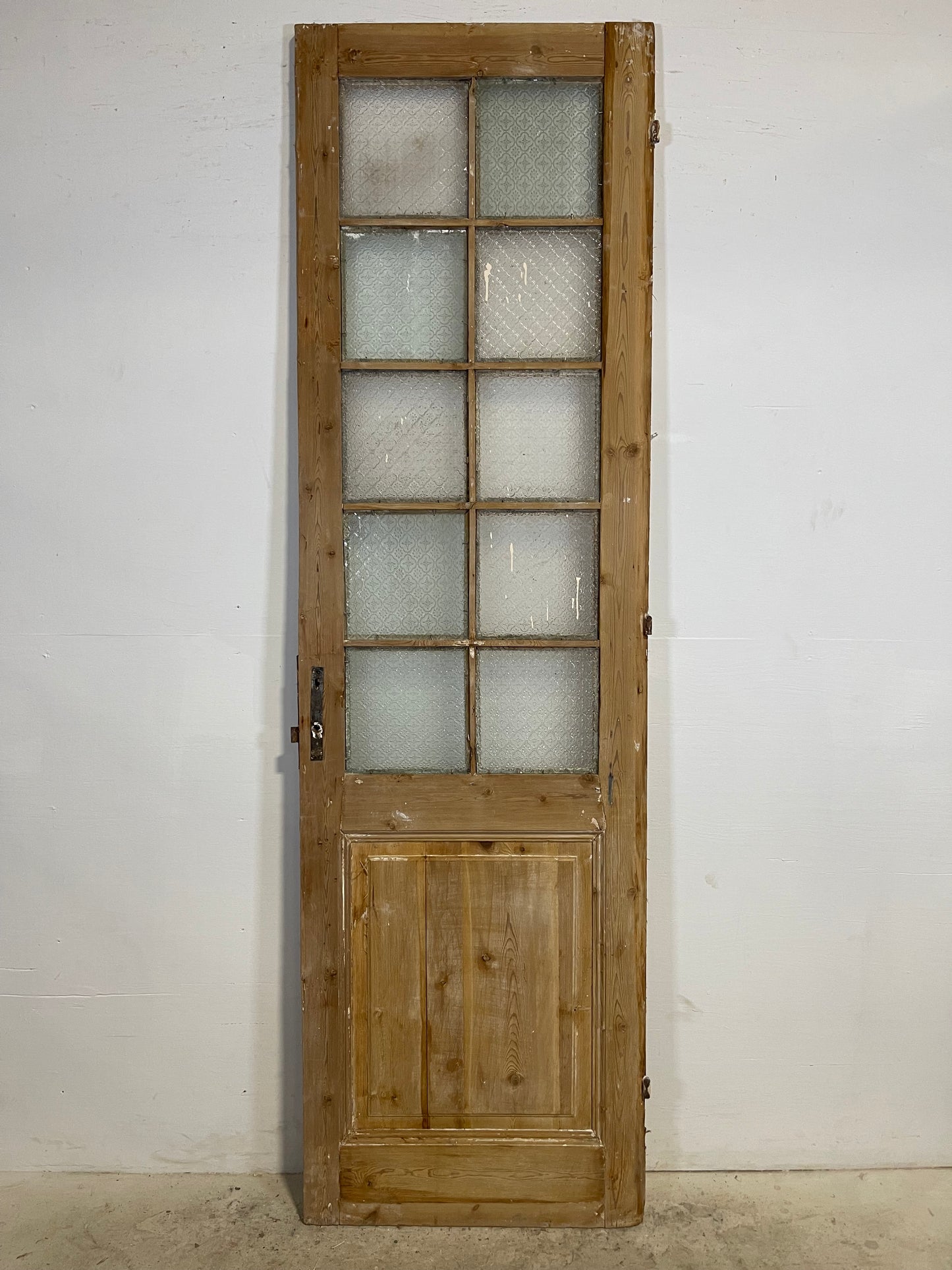 Antique French Panel Door with Glass (95.25x27.75) L323