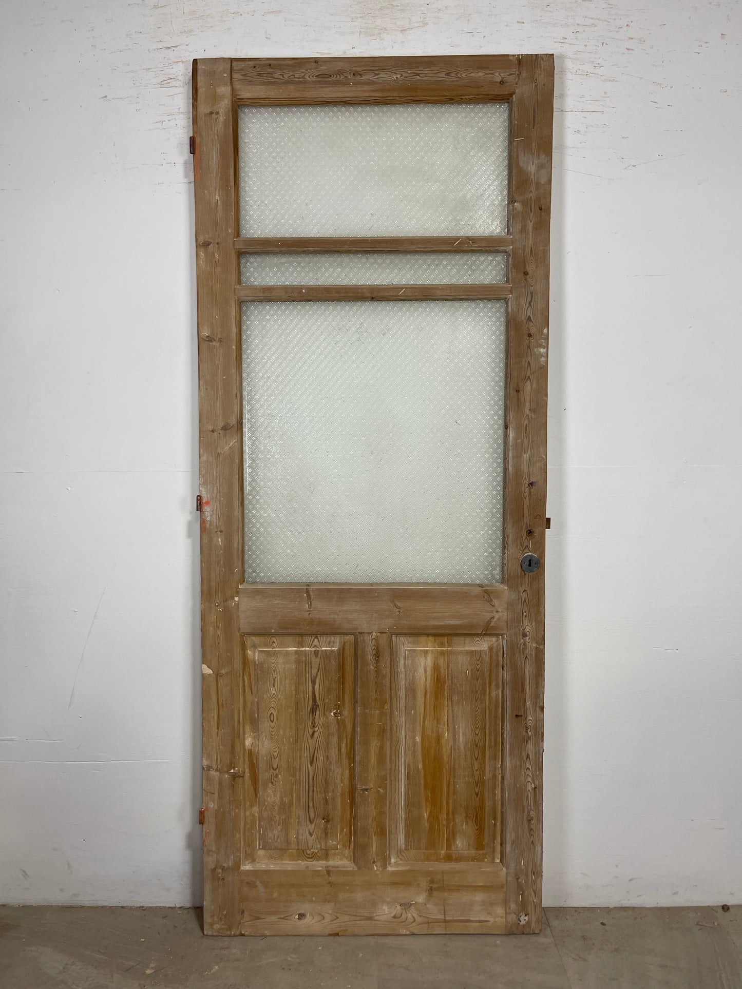 Antique French Panel Door - Single with glass (88x34.5) O272