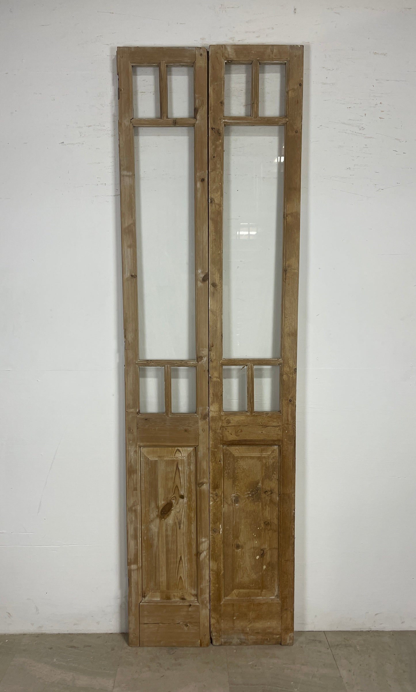 Antique French panel doors with Glass (98.5 x 28.5) O111