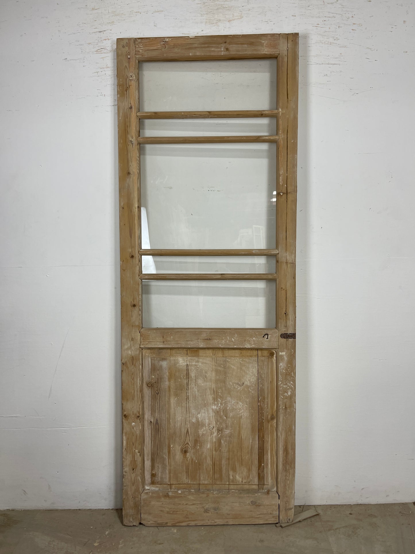 Antique French Panel Door - Single with glass (86.5x31.75) O279