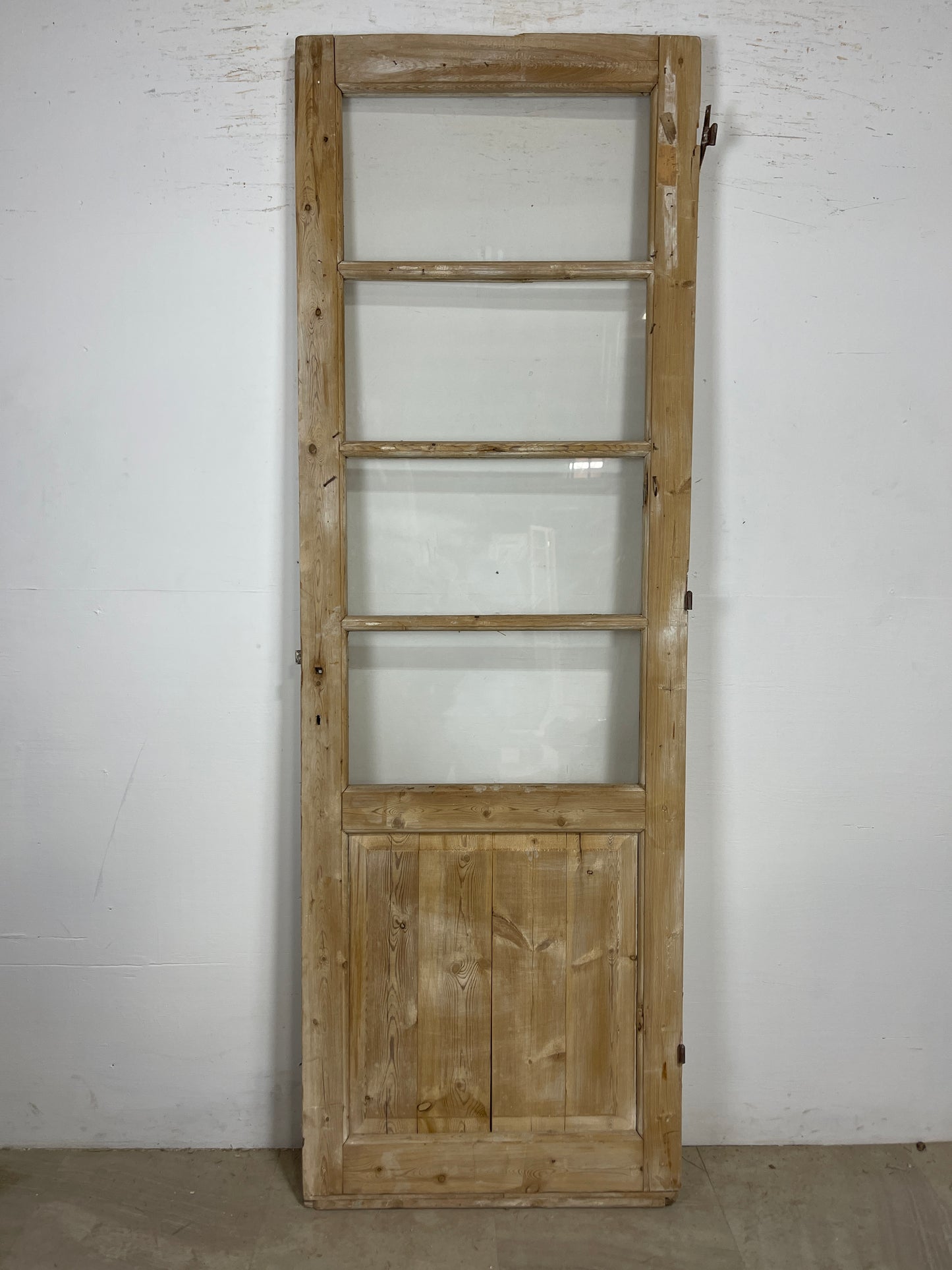 Antique French Panel Door - Single with glass (87x29.5) O262