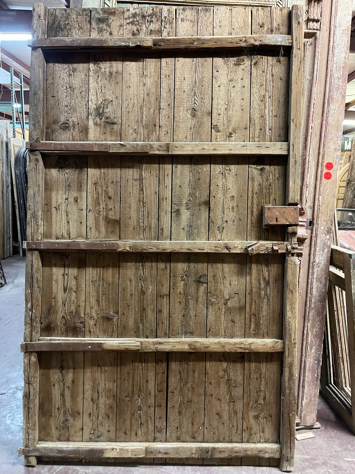 Antique  French Panel Door with Carving  (102x59.5) J061