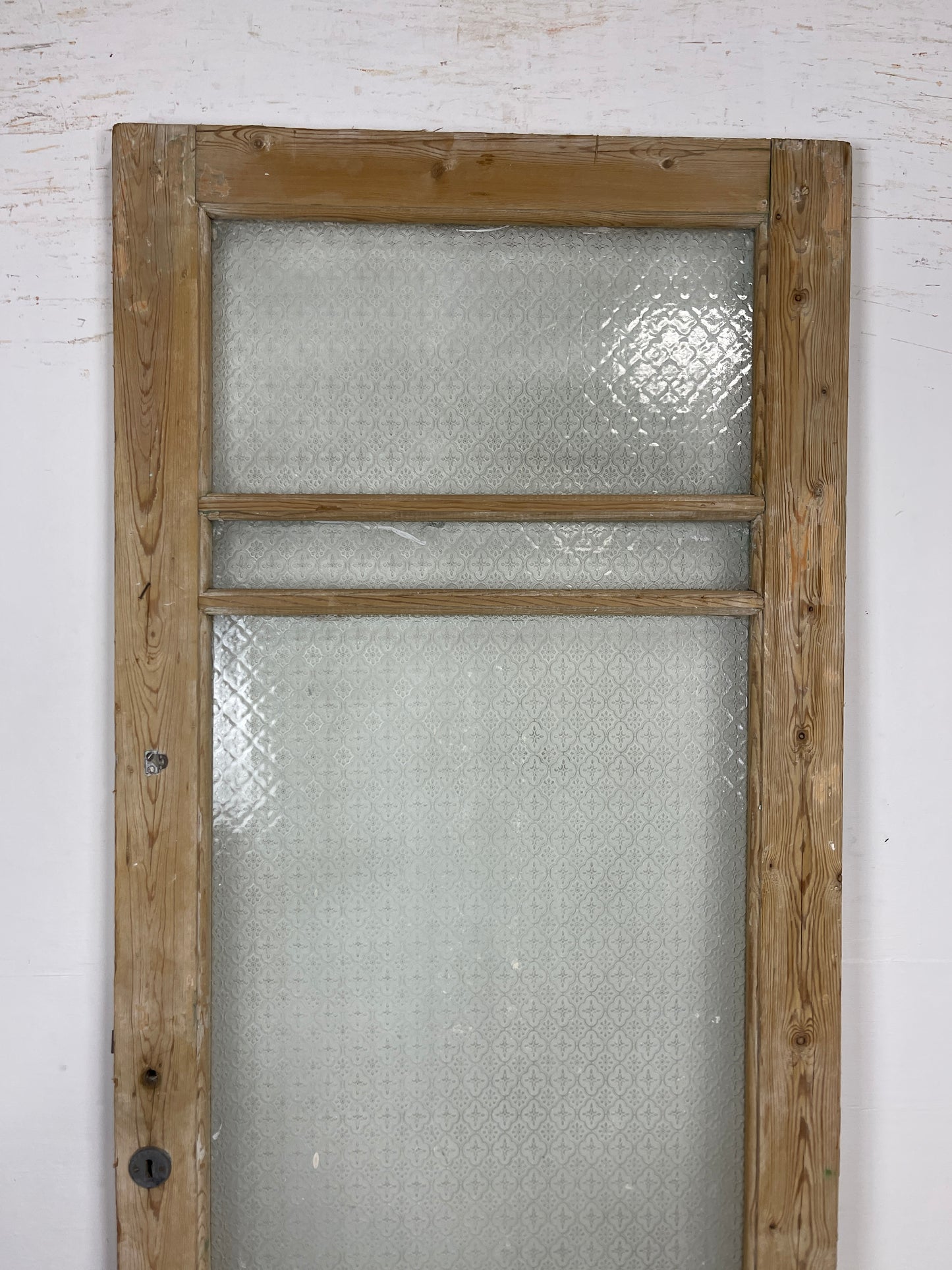 Antique French Panel Door - Single with glass (85.5x32) O260