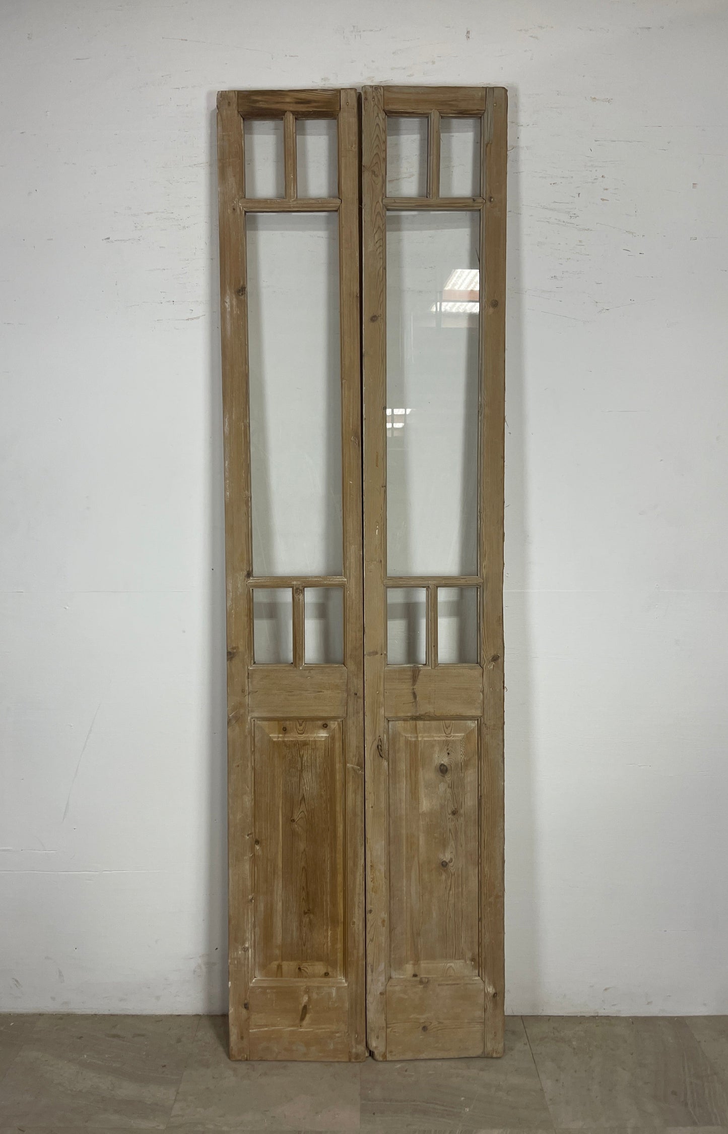 Antique French panel doors with Glass (99x 28.75) O112