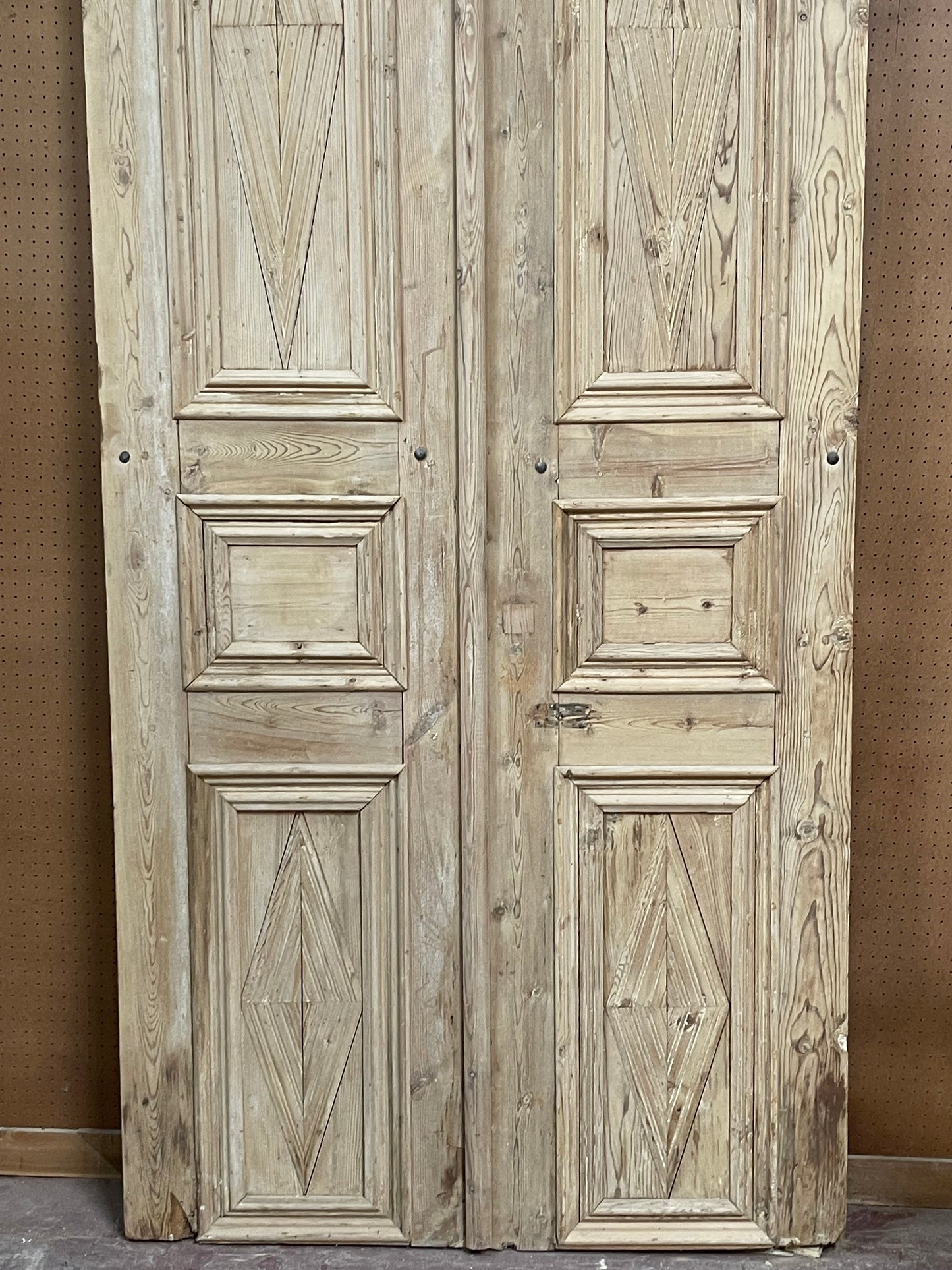 Antique  French Panel Door with Carving  (138.25x53.5)  E999