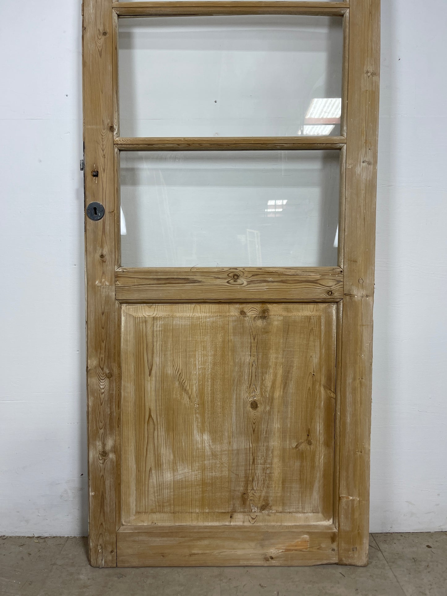 Antique French Panel Door - Single with glass (86.75x29.5) O258