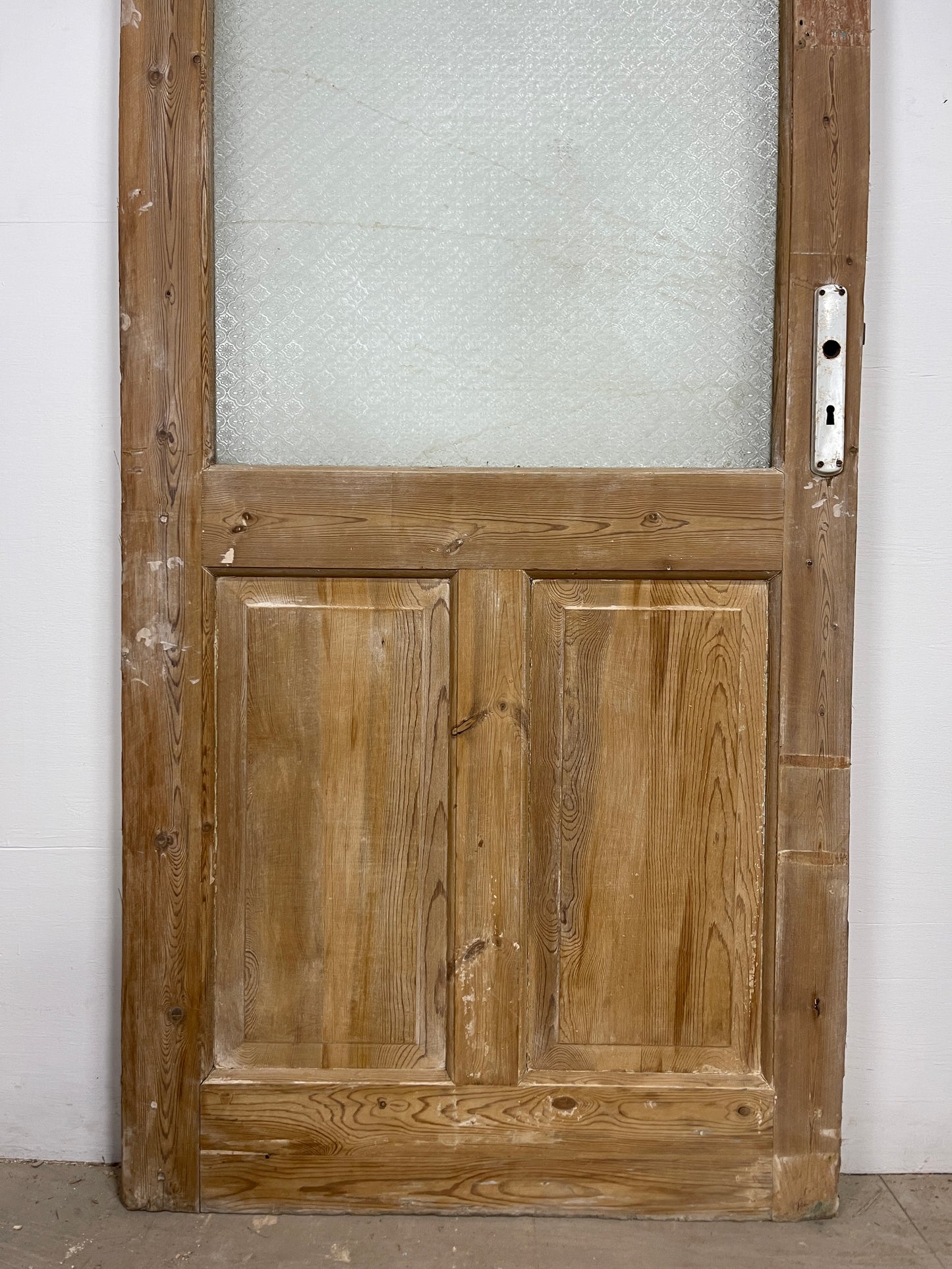 Antique French Panel Door - Single with glass (85.5x34.5) O276